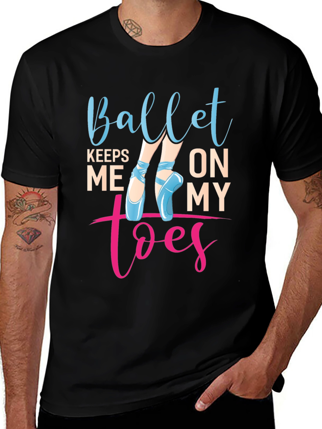 Ballet Keeps Me On My Toes Graphic T-Shirt