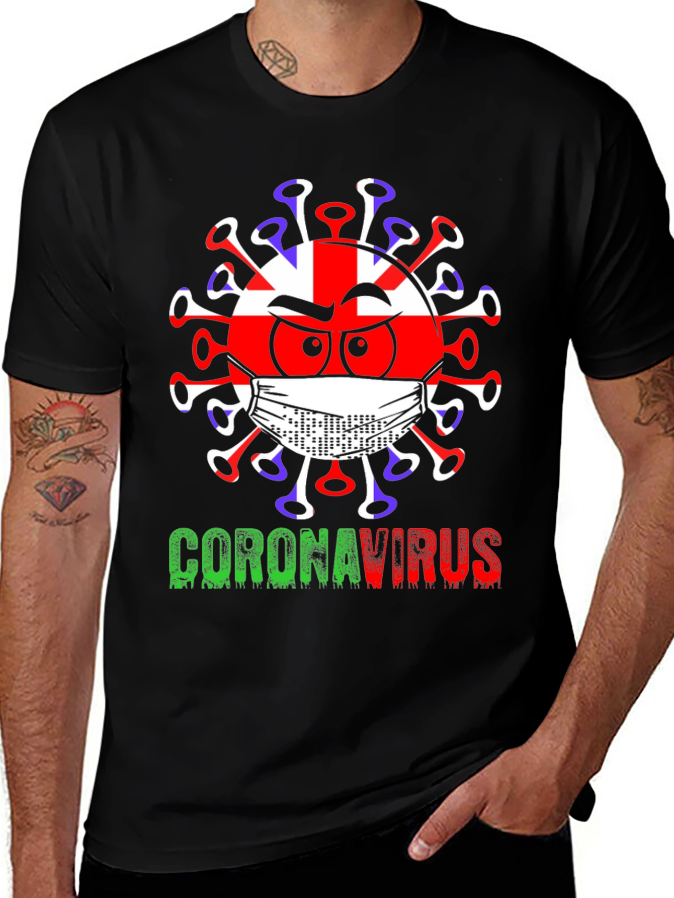 Variant 25 of COVID-19 British Flag Graphic Tee