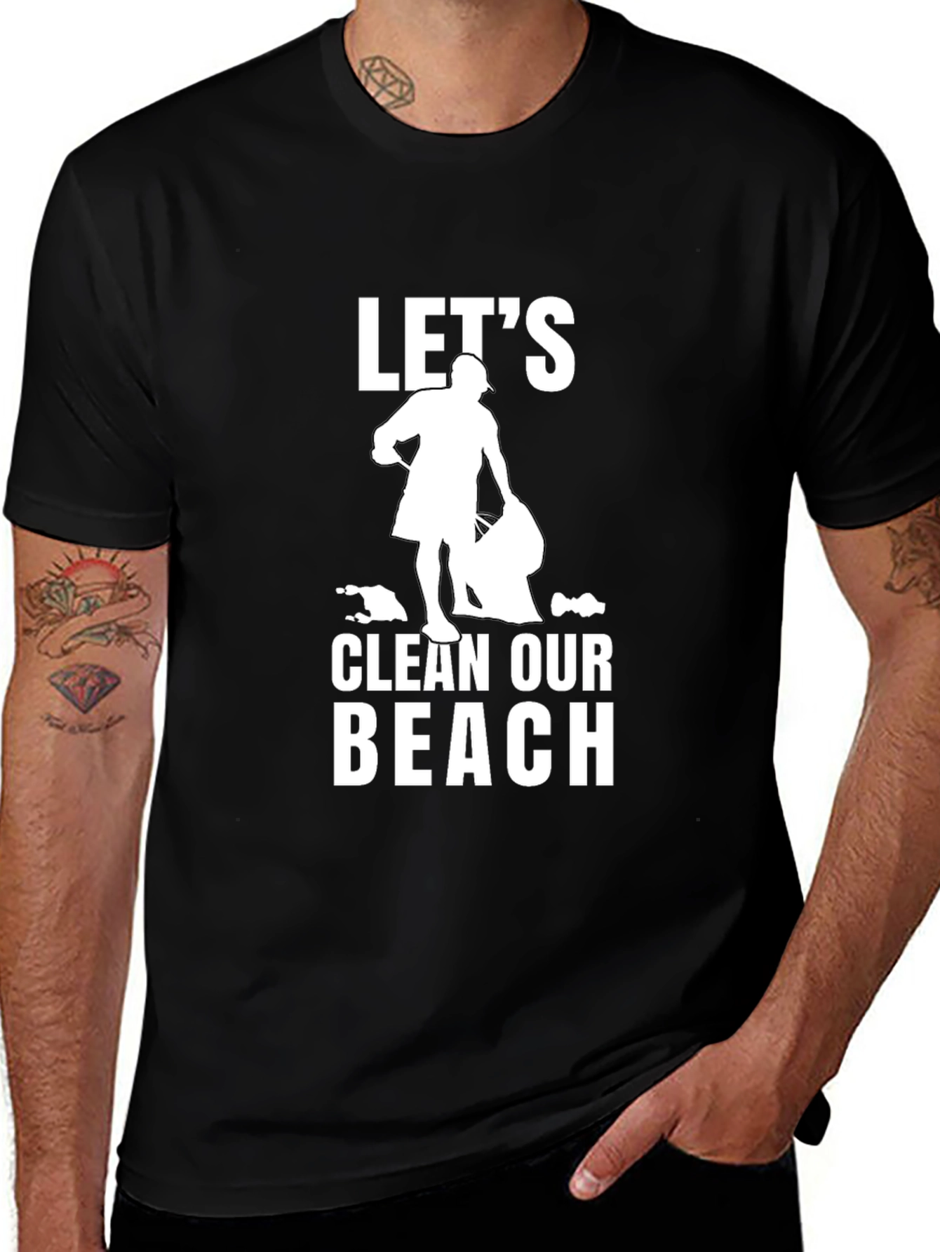 Variant 9 of Let's Clean Our Beach Graphic Tee