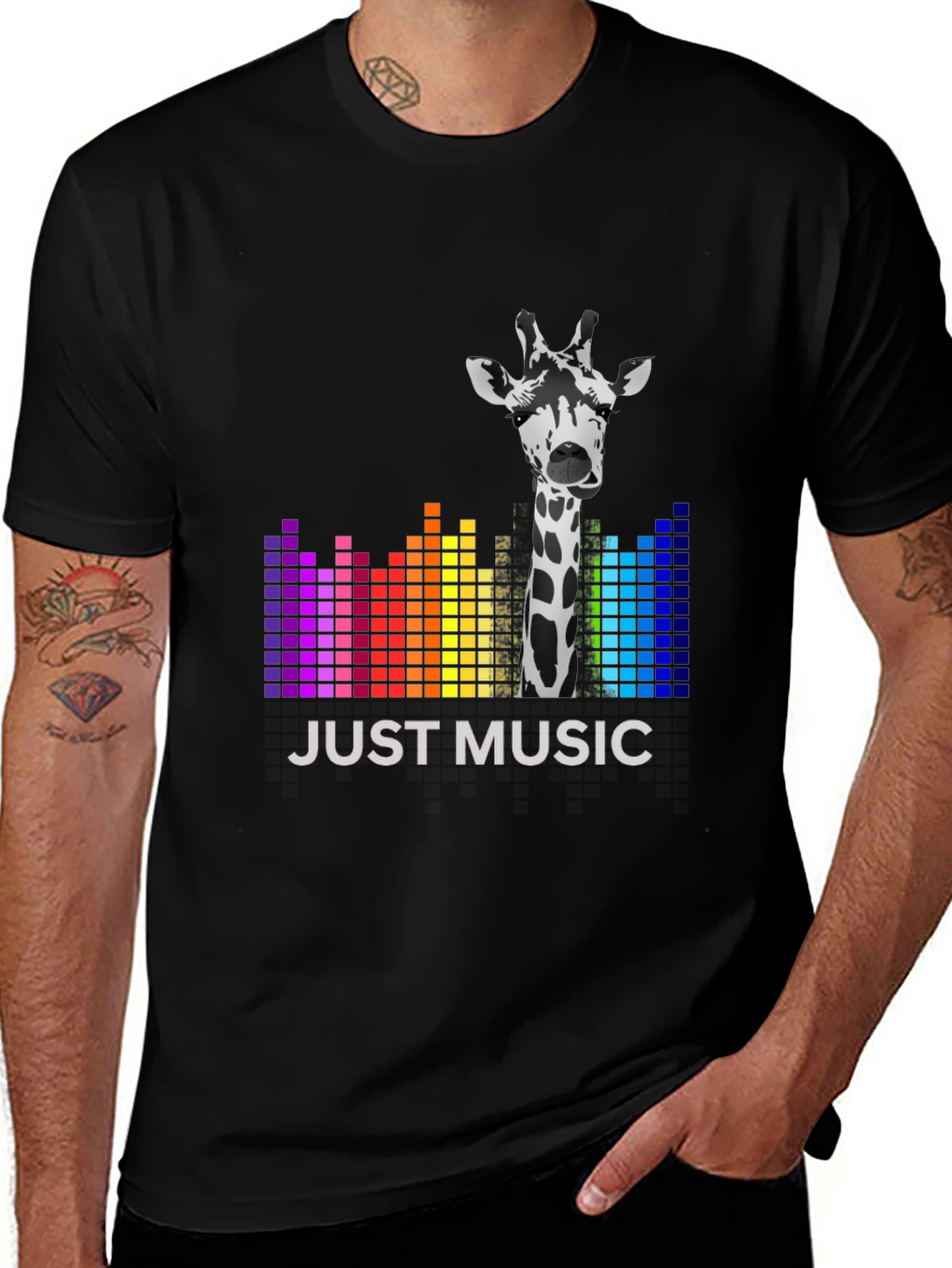 Variant 20 of Just Music Giraffe Tee - Stylish Graphic T-Shirt