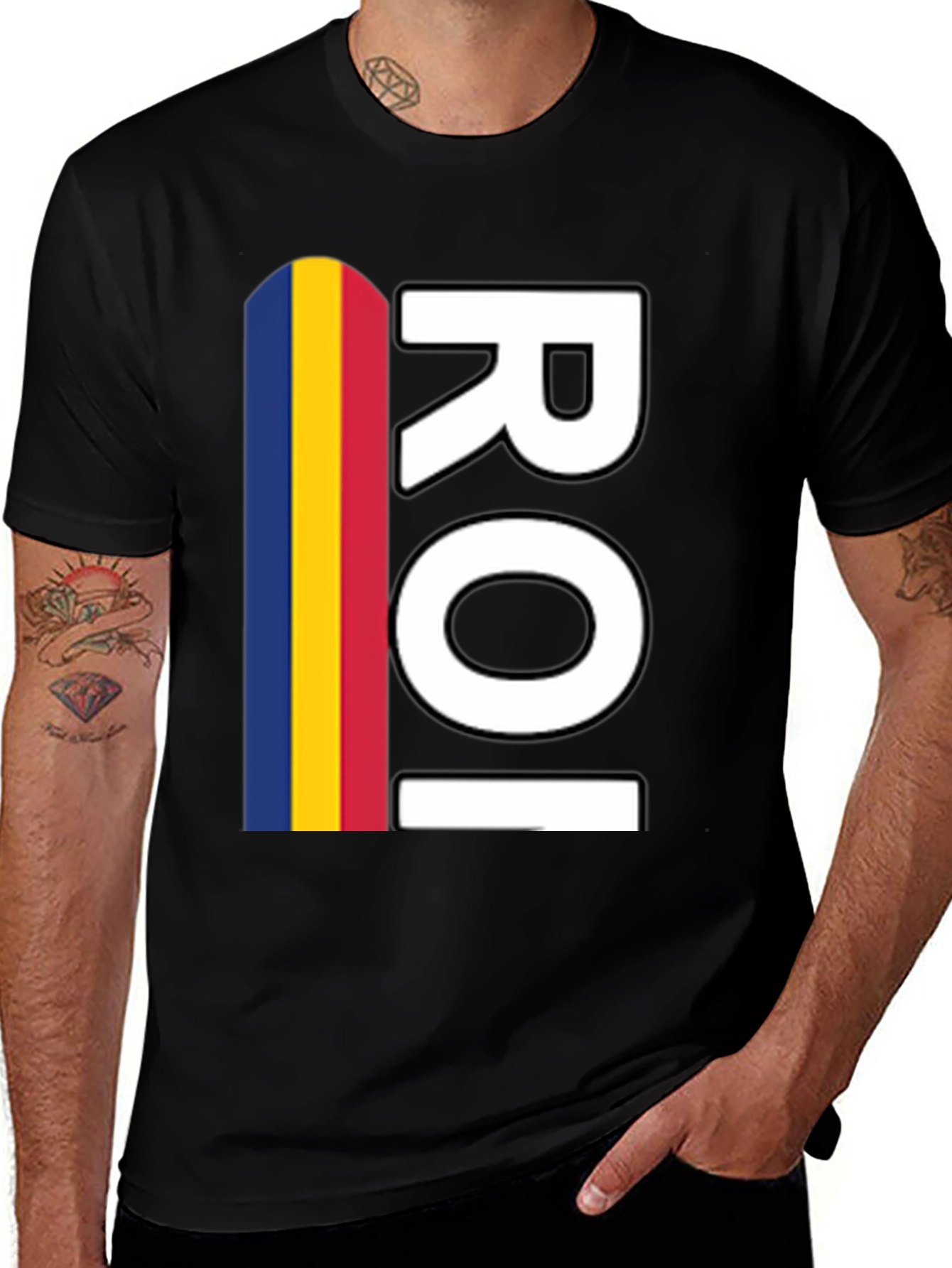 Romania Flag ROI Graphic T-Shirt