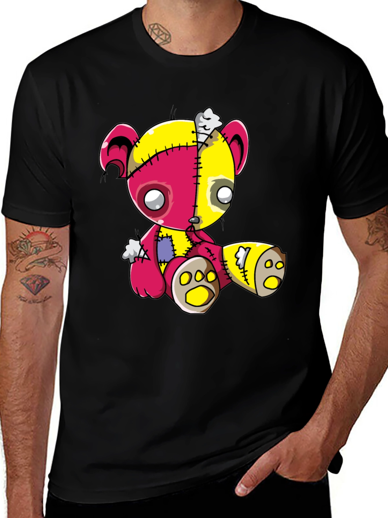 Teddy Bear Patchwork T-Shirt