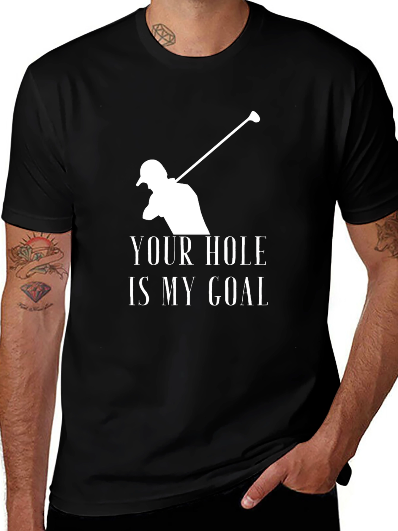 Variant 27 of Funny Golf T-Shirt - Your Hole Is My Goal