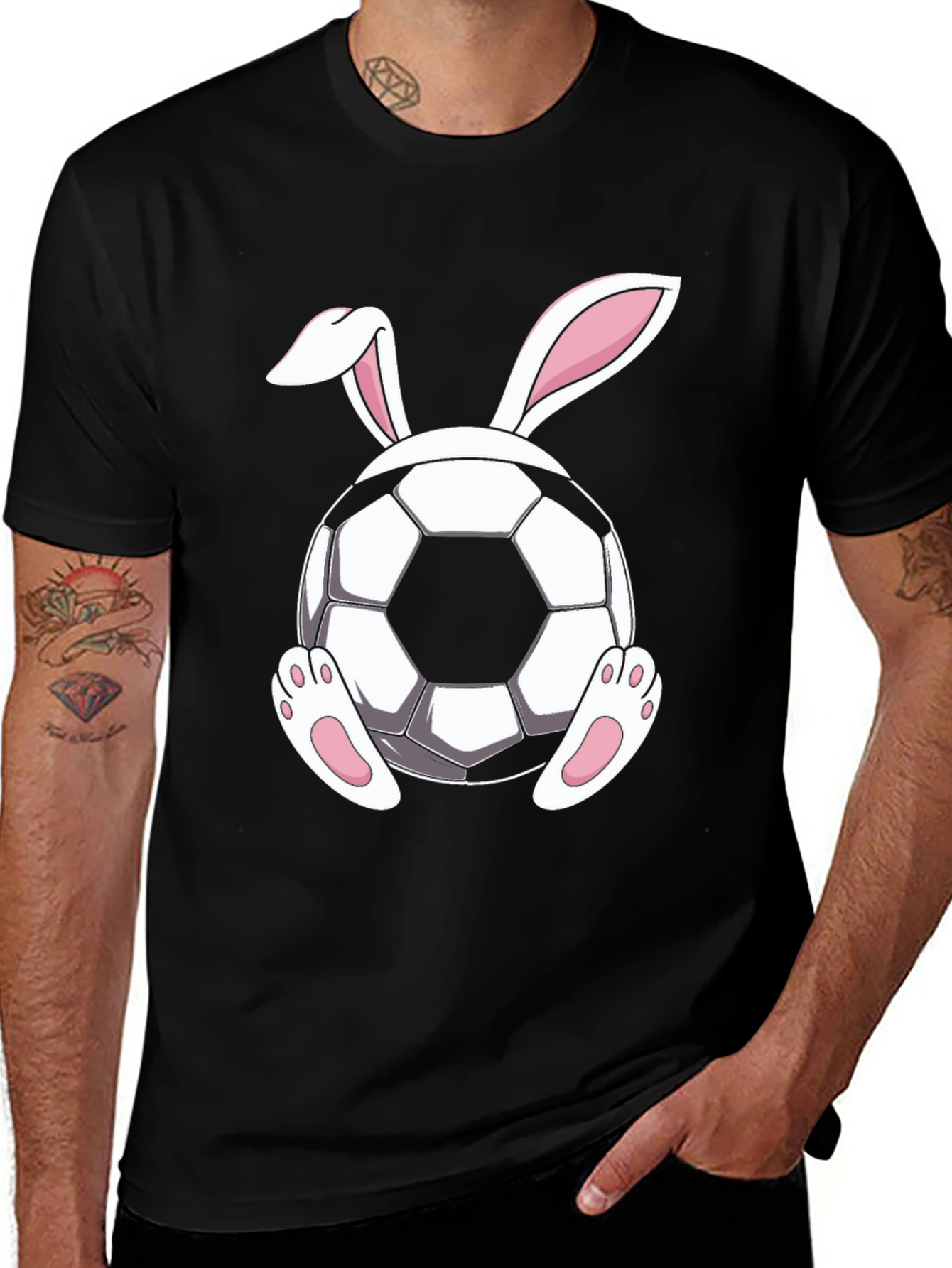 Variant 21 of Bunny Soccer Ball Easter T-Shirt