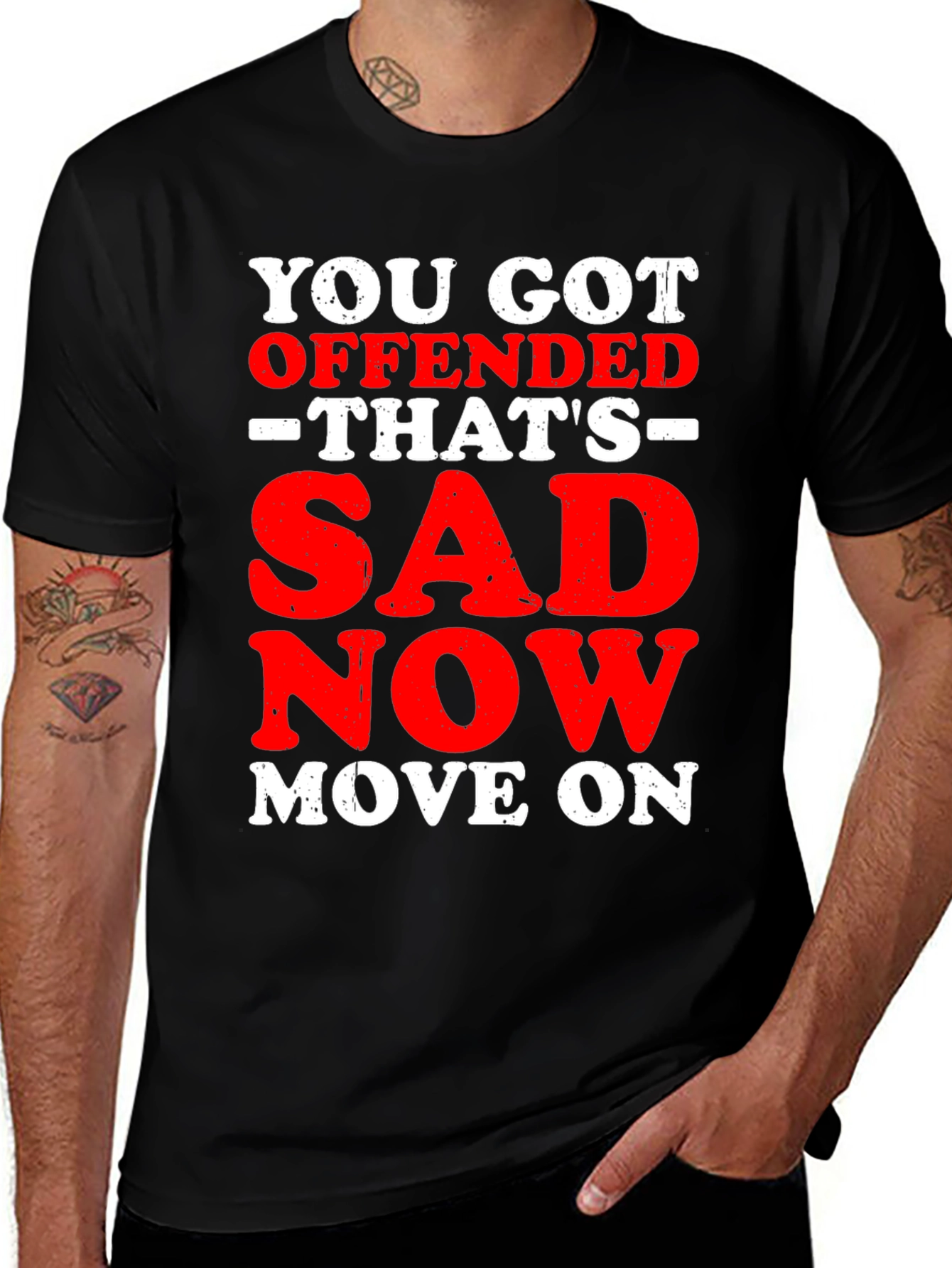 Variant 13 of Offended? That's Sad T-Shirt: Funny Slogan Tee
