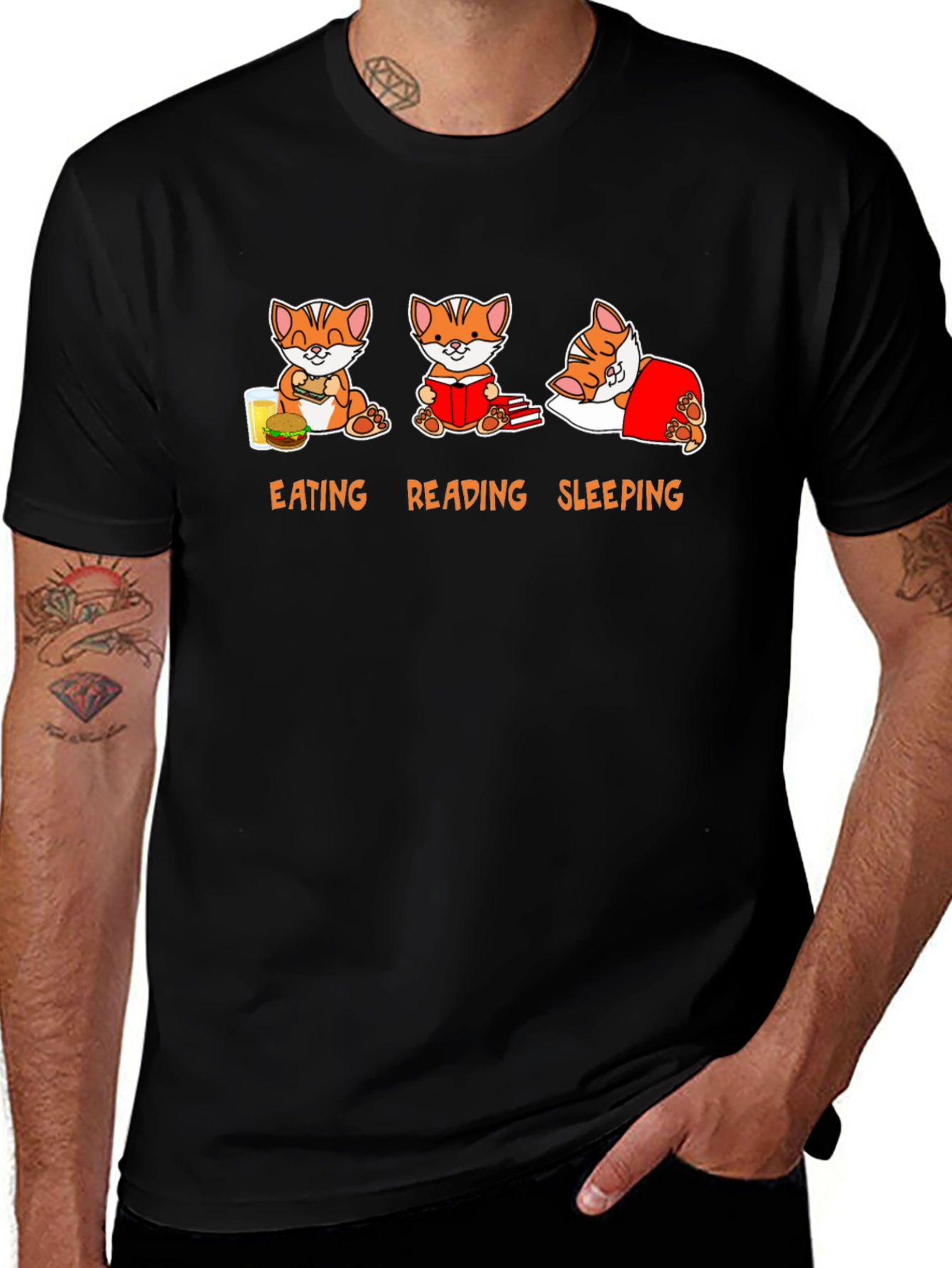 Variant 10 of Eating Reading Sleeping Cat T-Shirt