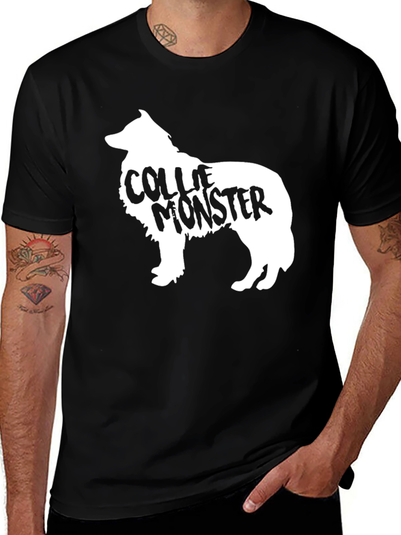 Variant 7 of Collie Monster Graphic Tee