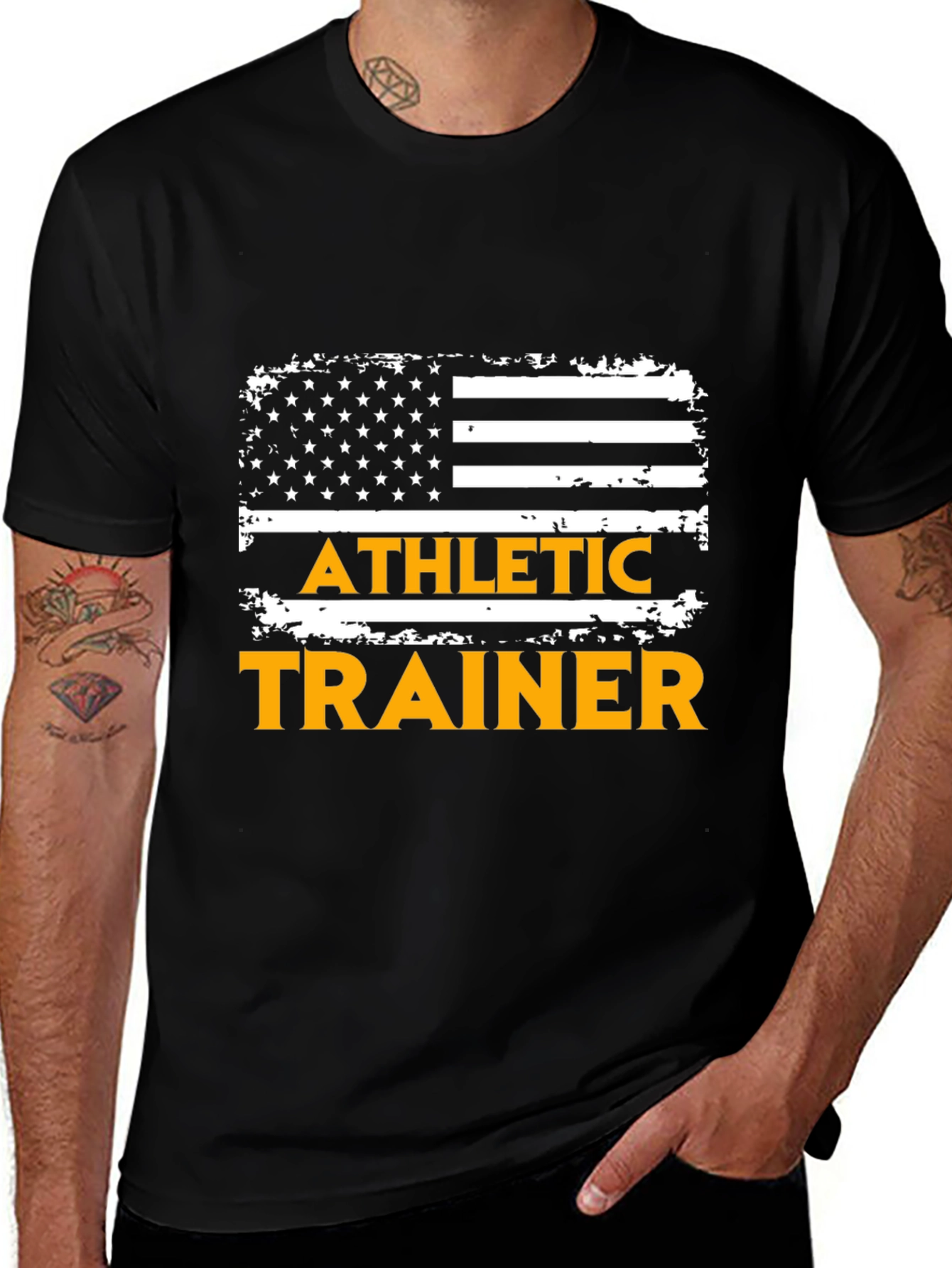Variant 28 of Athletic Trainer American Flag T-Shirt