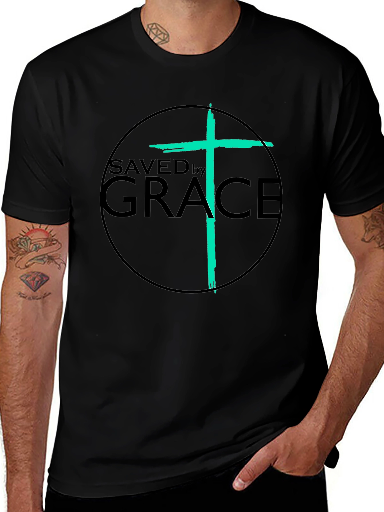 Saved by Grace Christian T-Shirt - Religious Tee