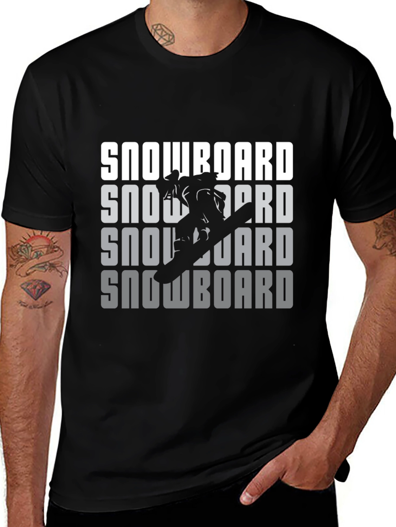 Variant 22 of Snowboard Graphic Tee | Cool Sport Shirt