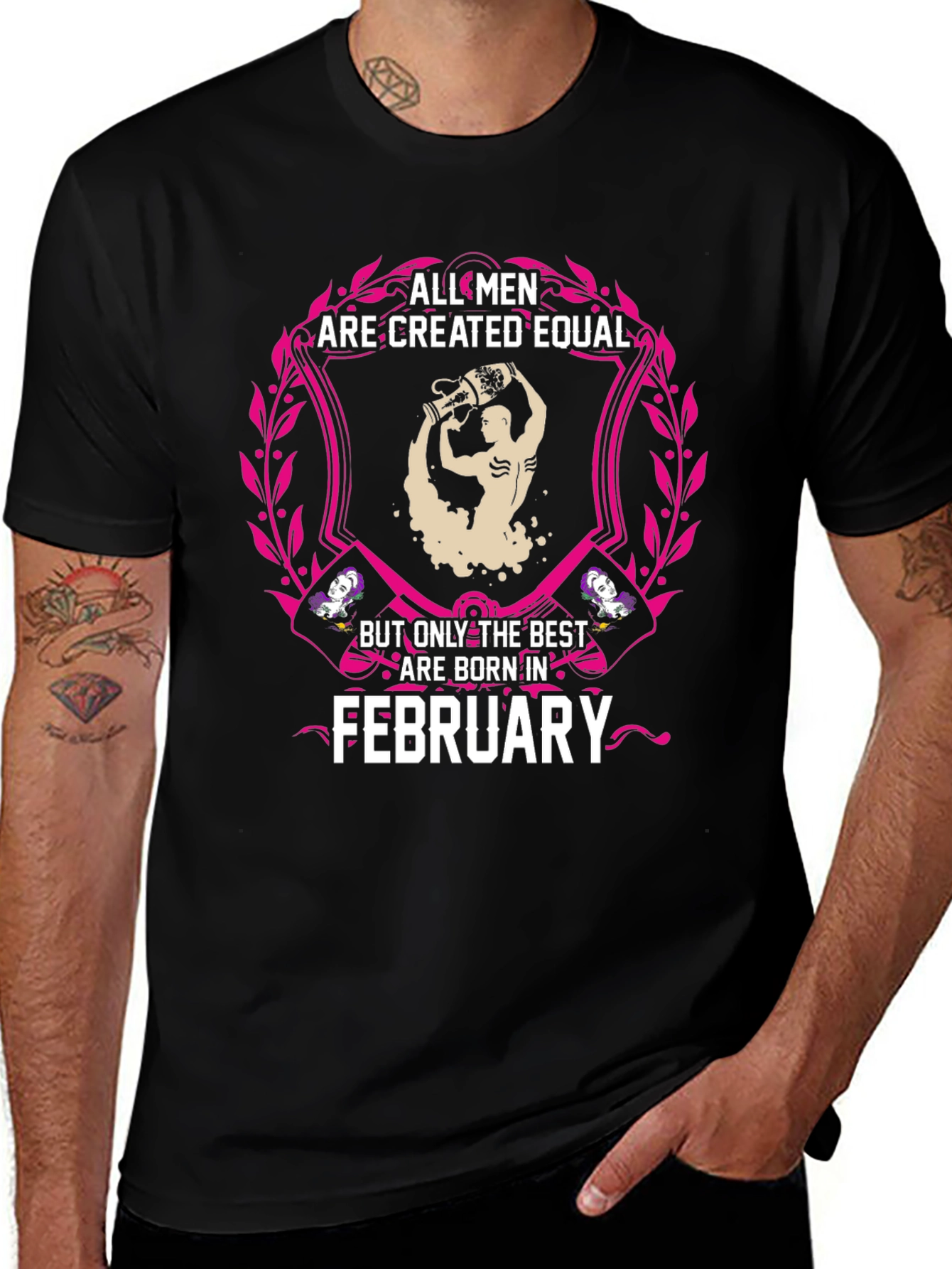 February Born All Men Equal T-Shirt