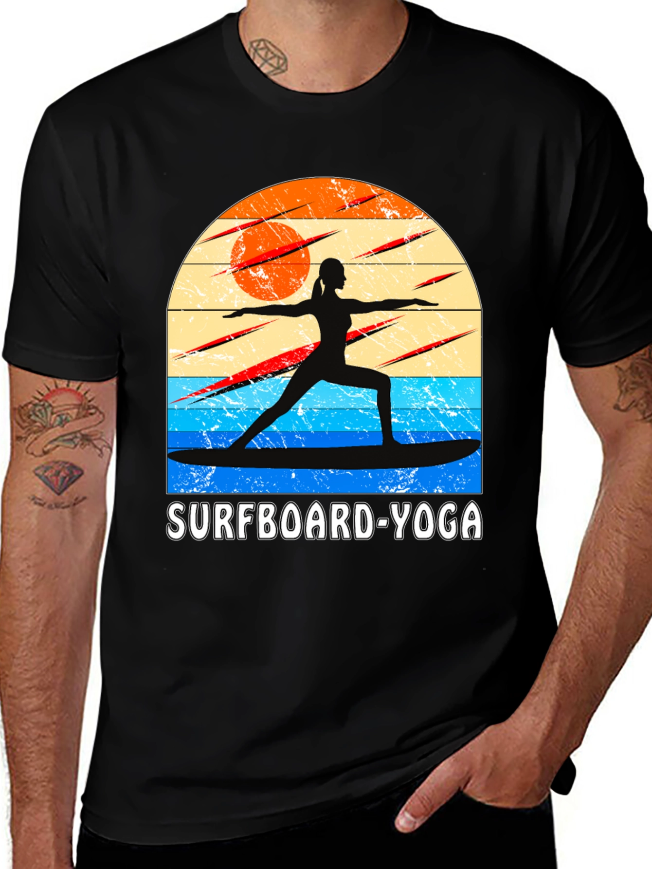 Surfboard Yoga Graphic Tee