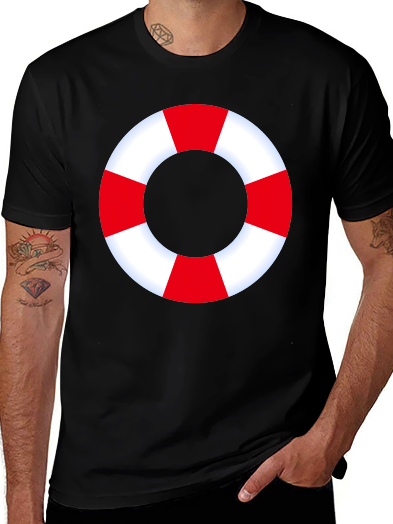 Variant 7 of Life Preserver Graphic Tee - Nautical Style