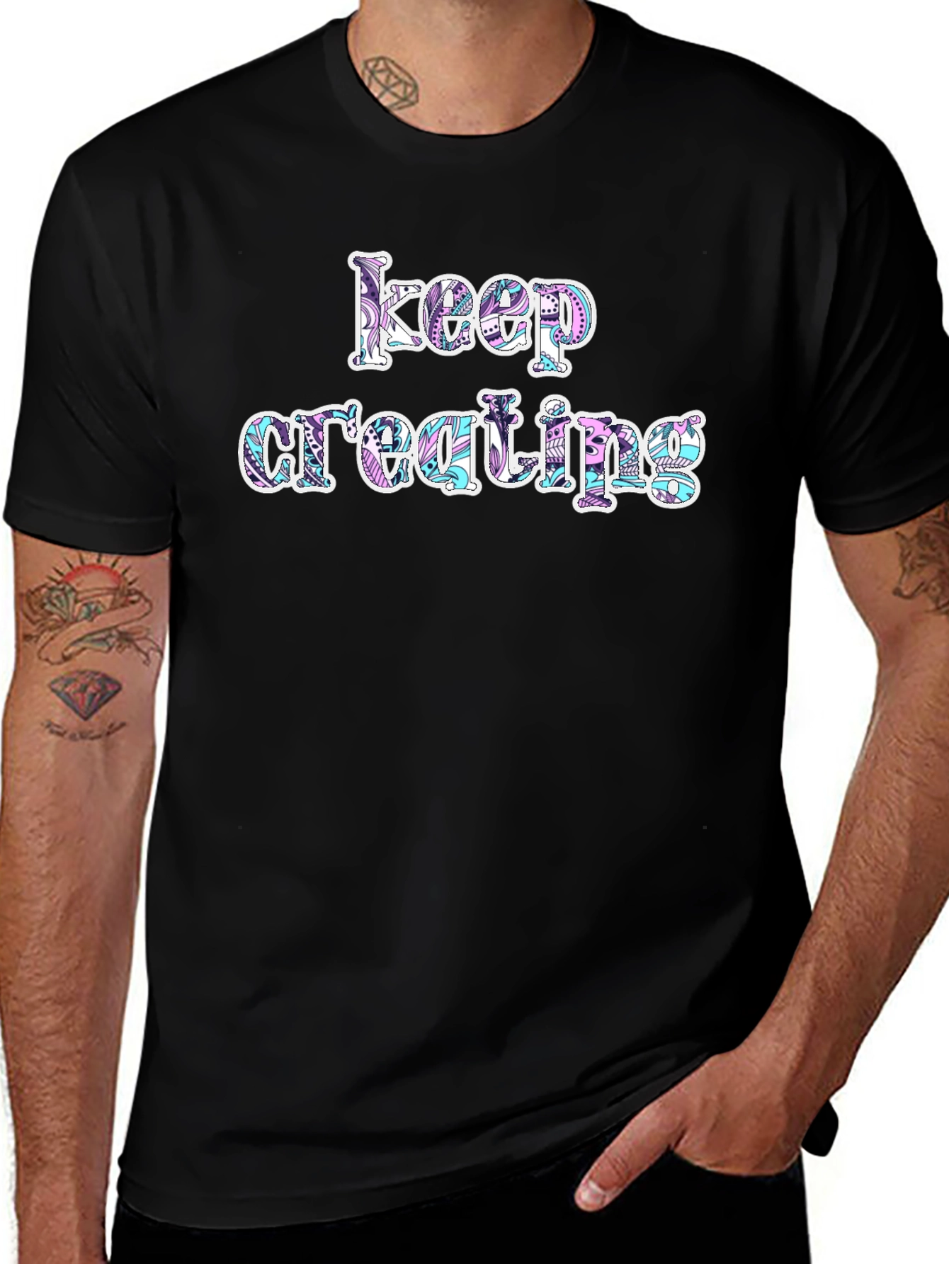 Variant 3 of Keep Creating Graphic T-Shirt
