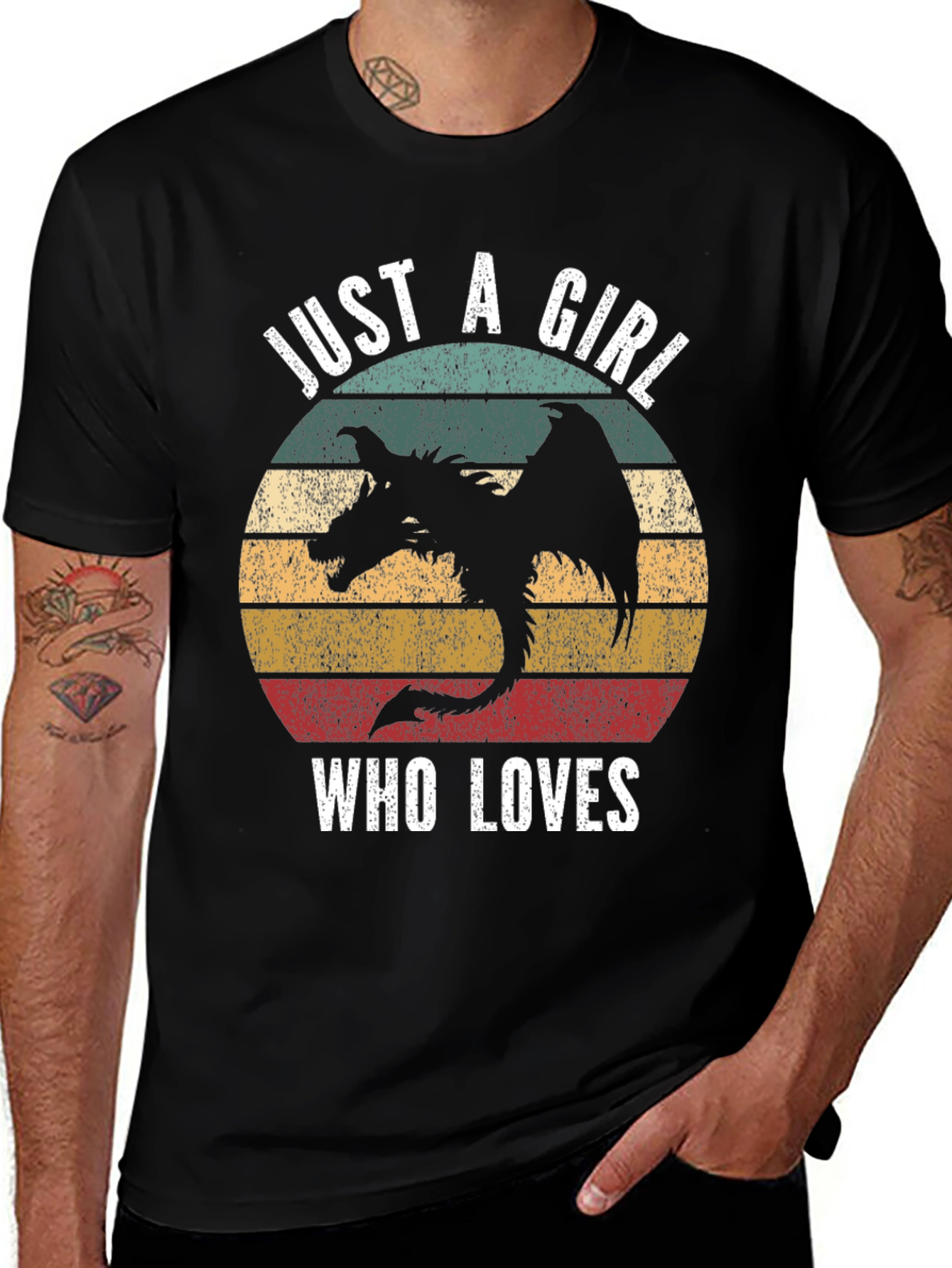 Variant 26 of Dragon Lover Tee - Just a Girl Who Loves Dragons T-Shirt