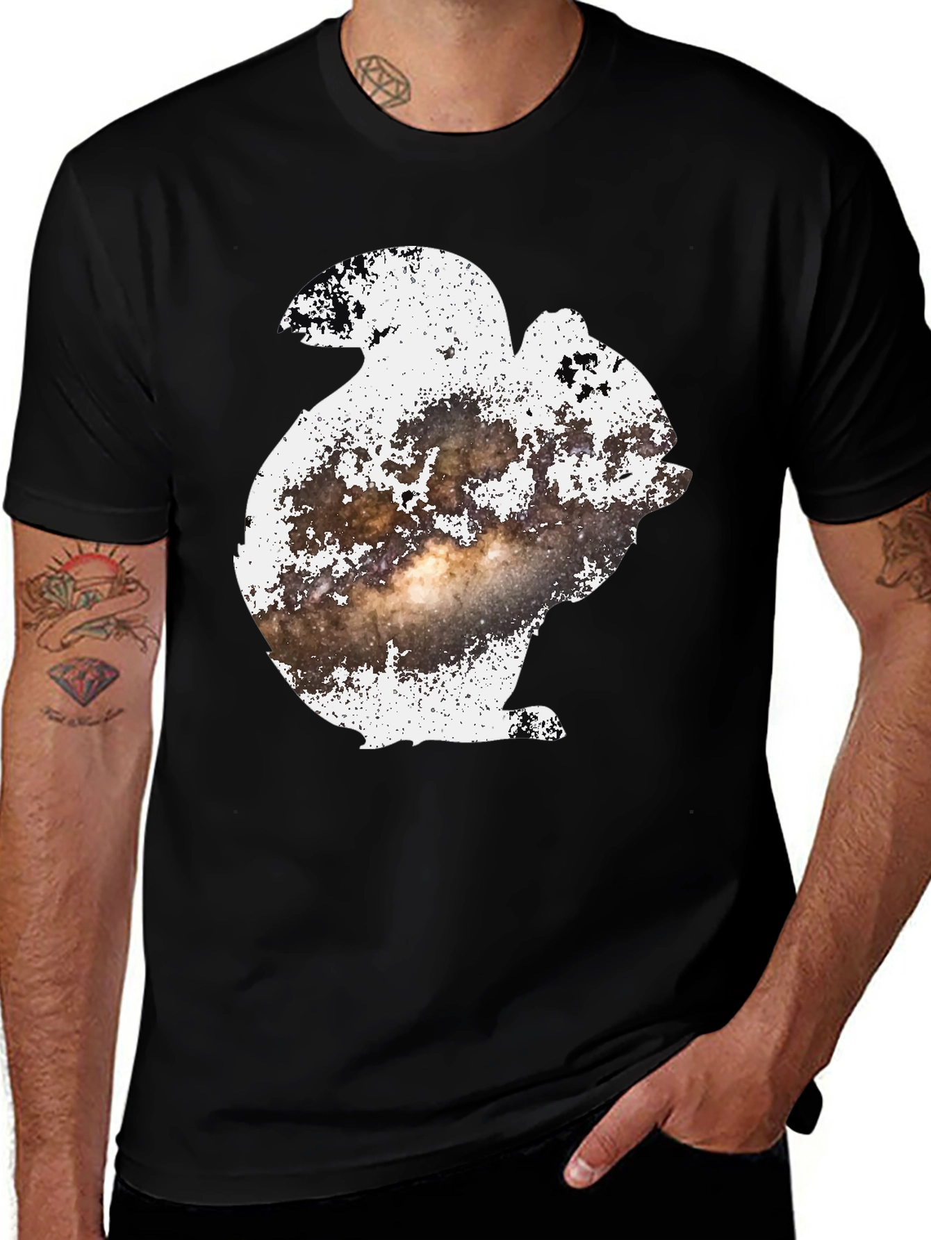 Variant 14 of Cosmic Squirrel T-Shirt - Black