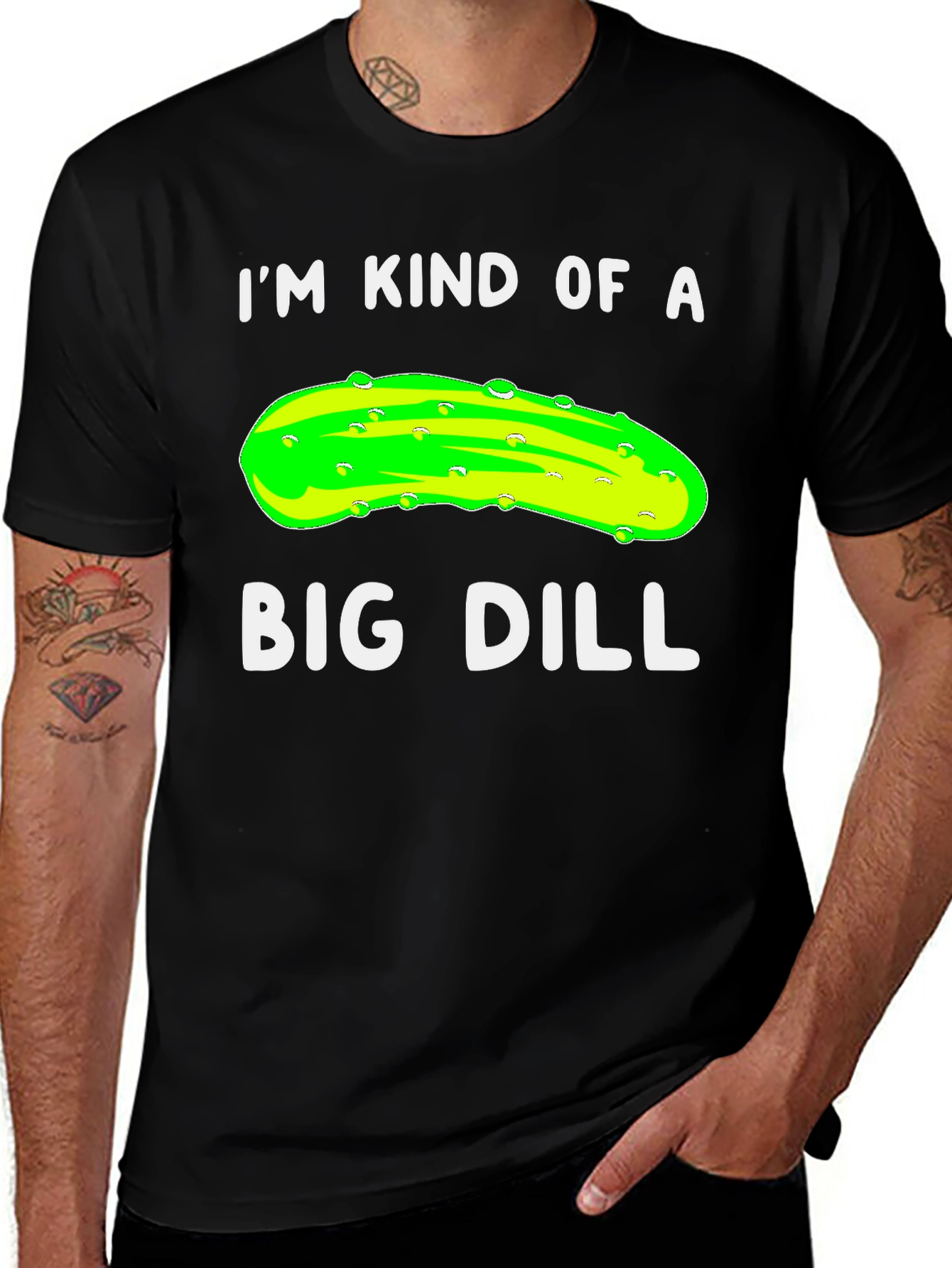 Variant 14 of Big Dill T-Shirt Funny Pickle Pun Tee