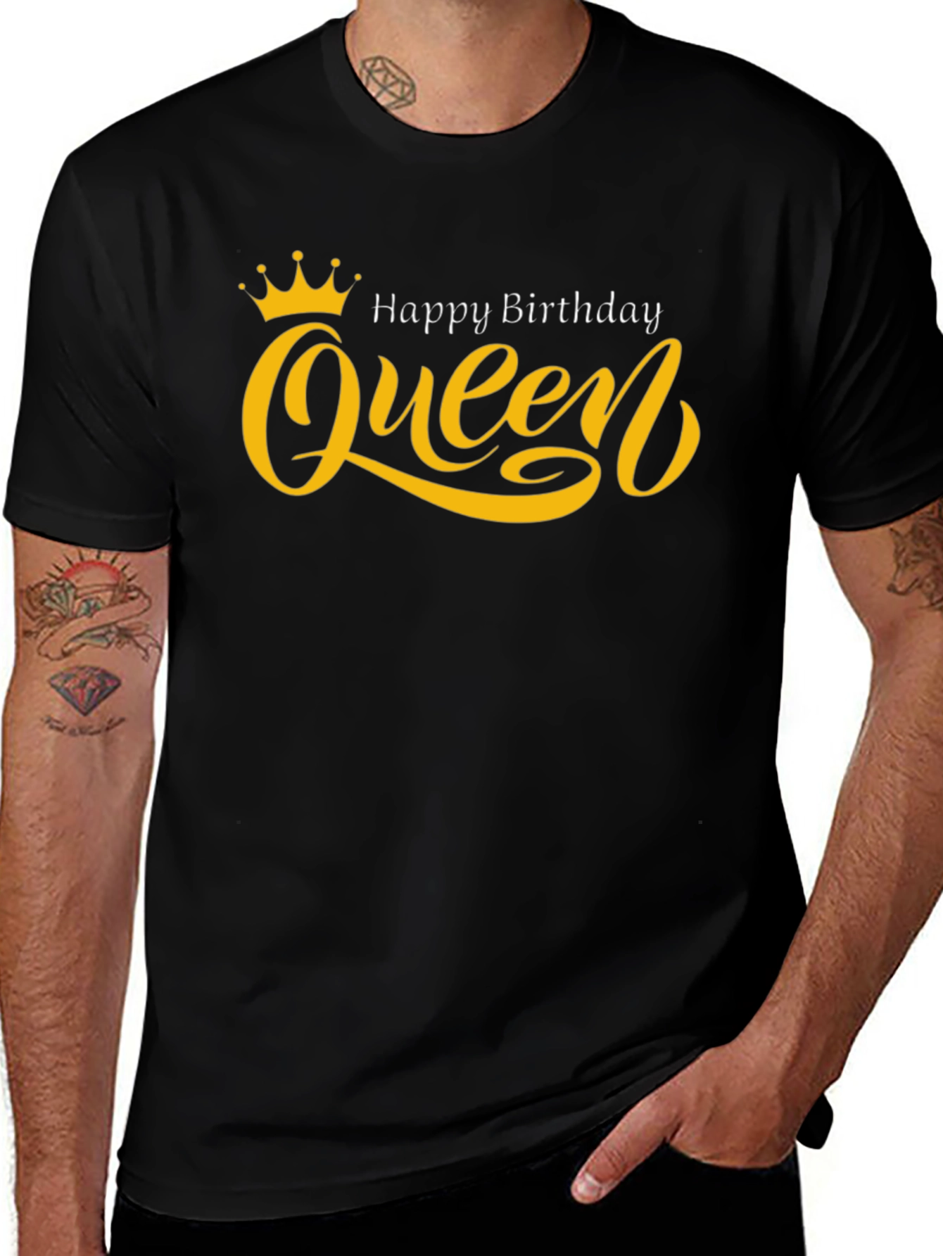Variant 29 of Happy Birthday Queen Black T-Shirt