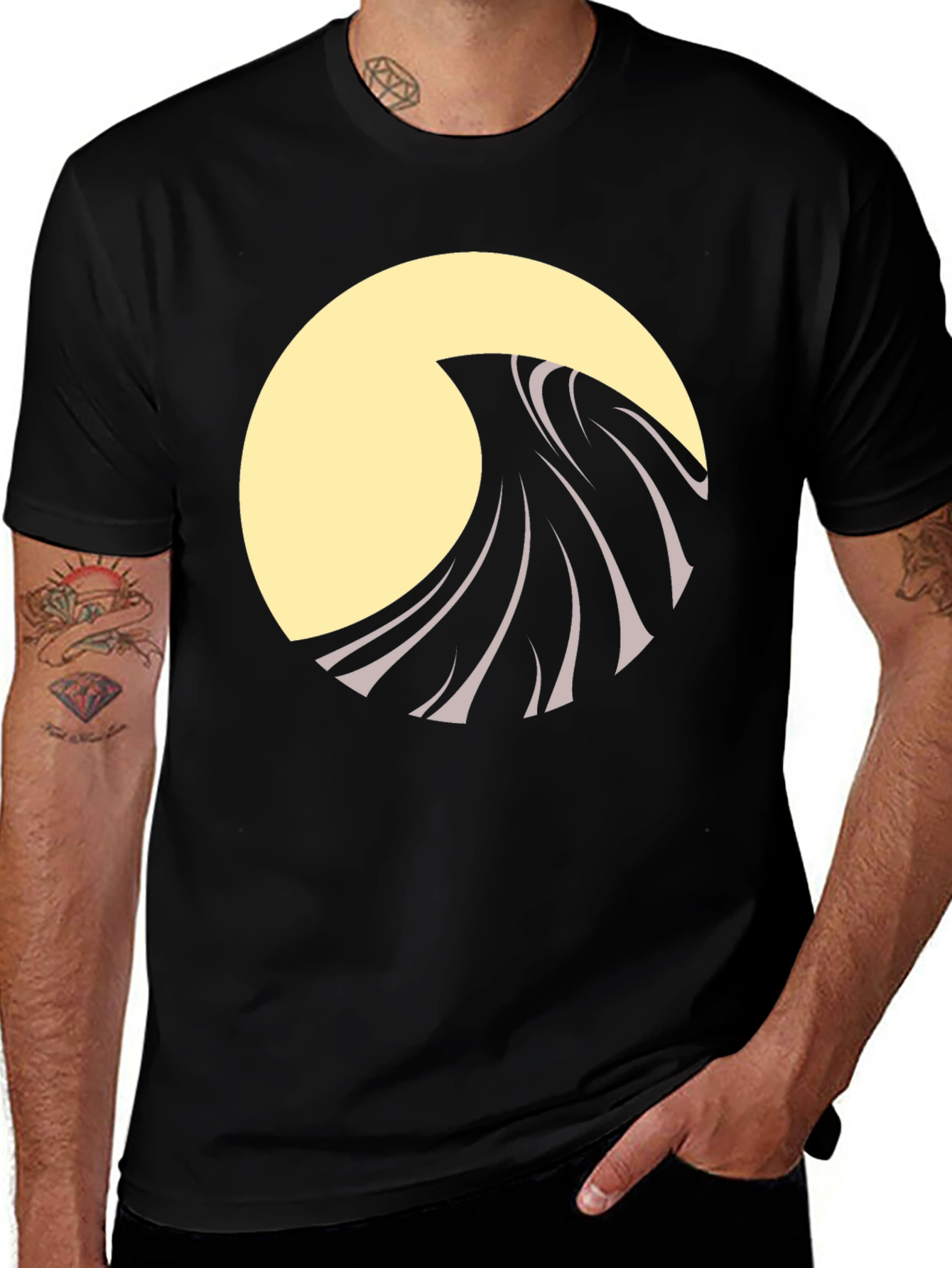 Variant 15 of Abstract Wave Graphic T-Shirt