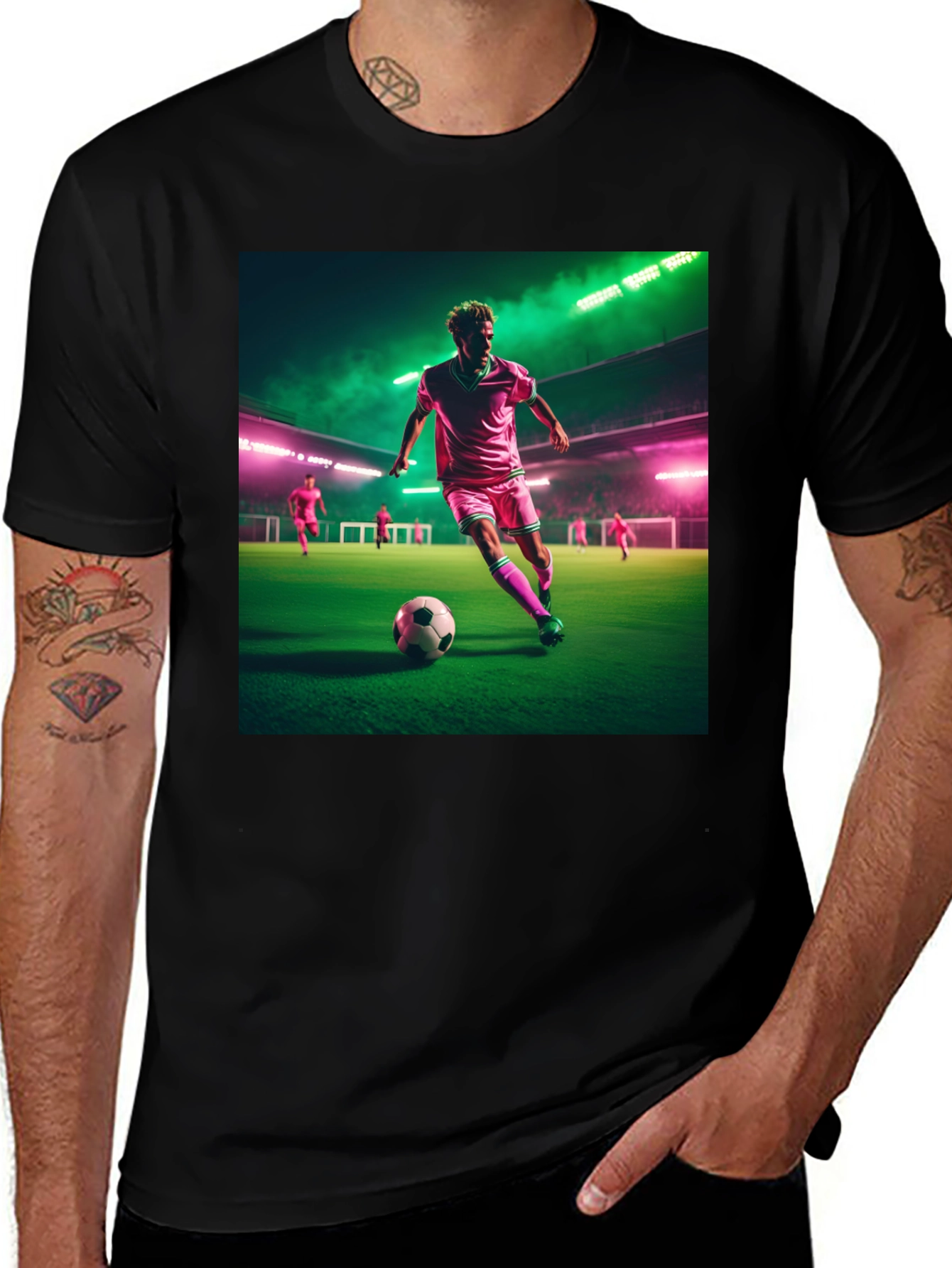 Variant 6 of Soccer Player Graphic Tee - Stylish & Comfortable
