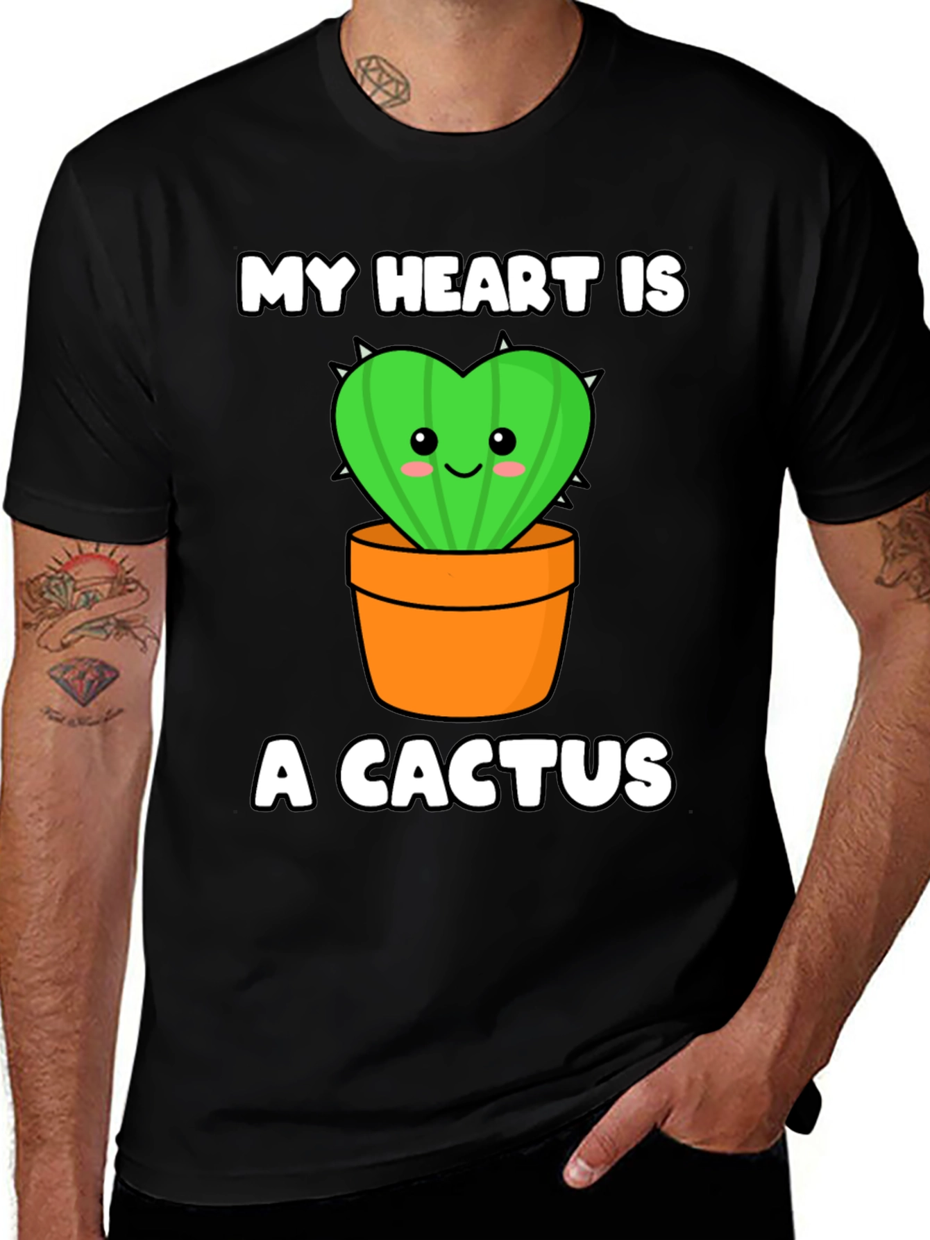Variant 19 of My Heart is a Cactus Graphic Tee