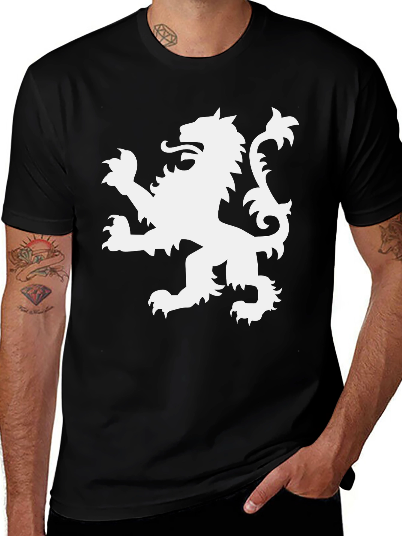 Variant 2 of Lion Rampant Graphic Tee - Classic Black Shirt