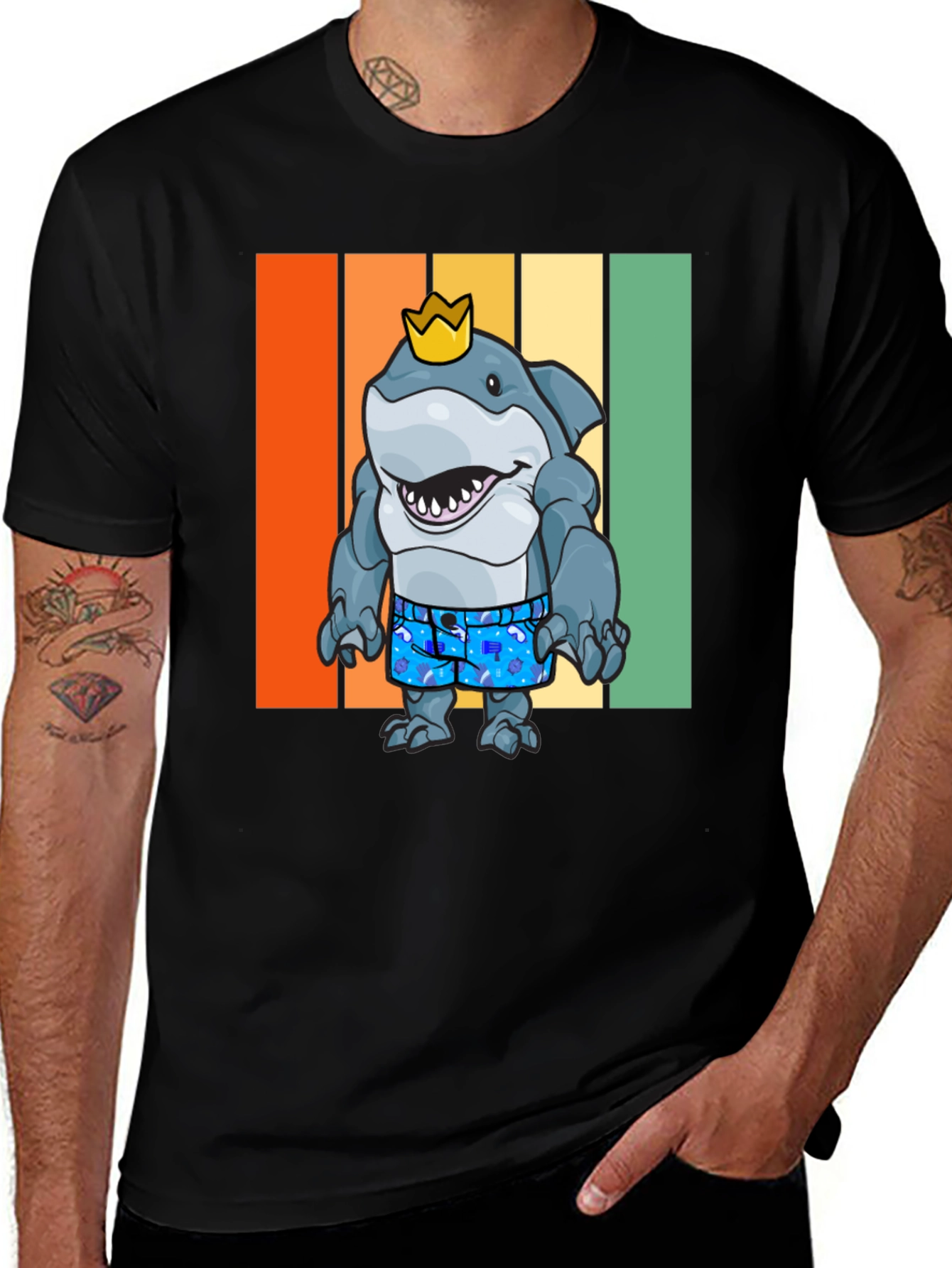 Variant 19 of Shark King Graphic T-Shirt - Retro Style