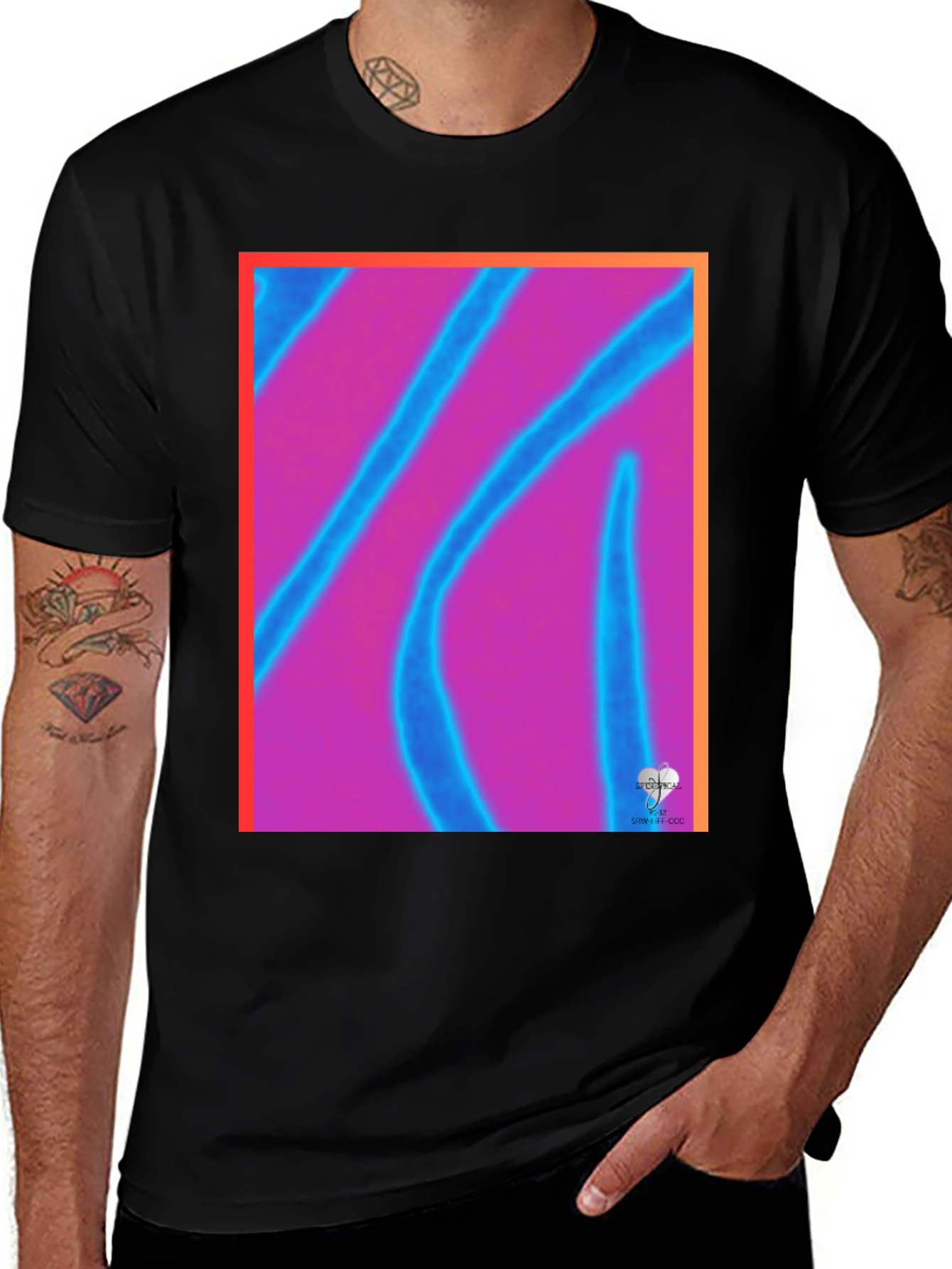 Variant 21 of Abstract Graphic Tee - Vibrant Colors, Modern Design