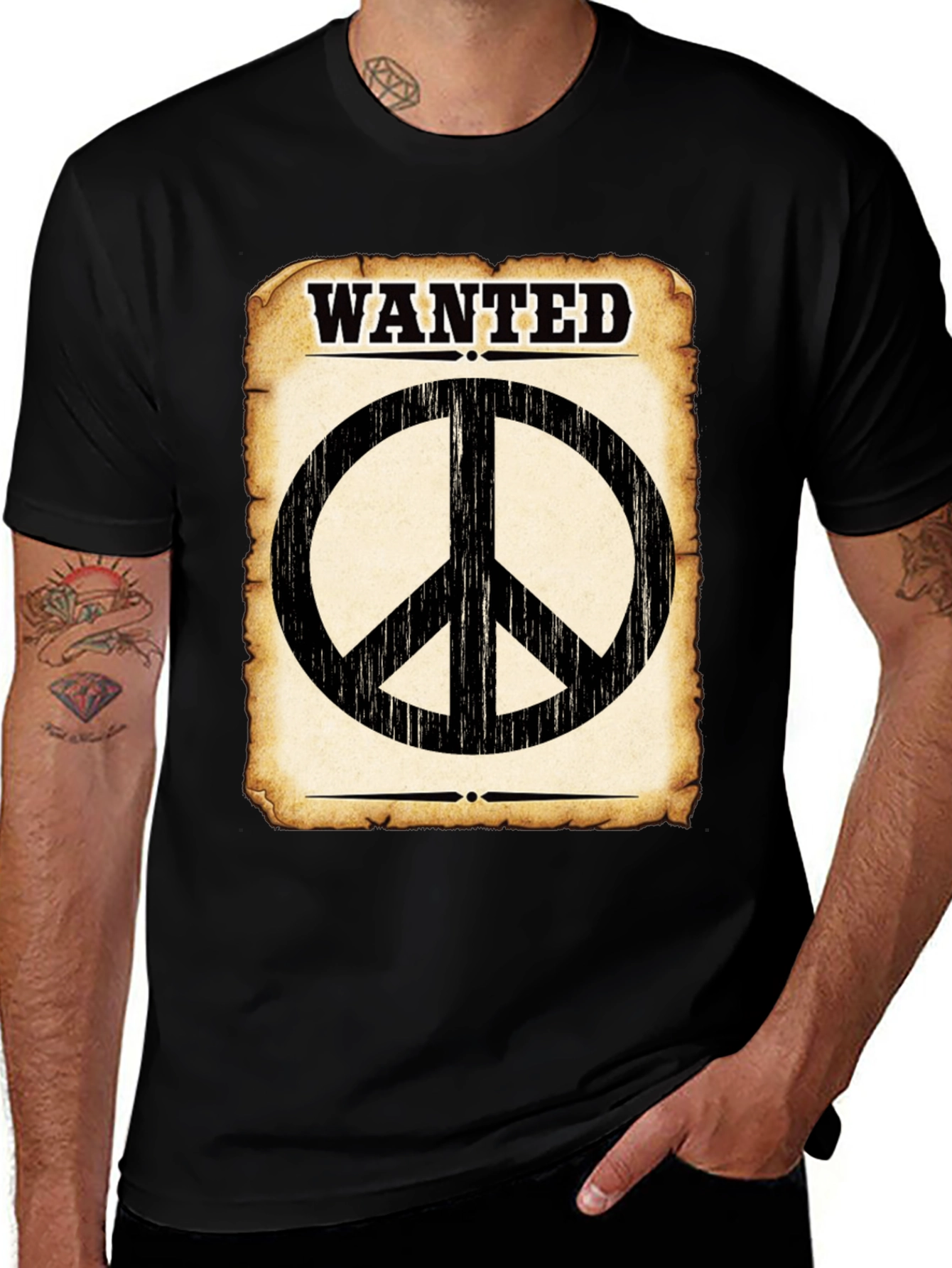 Wanted Peace Sign T-Shirt