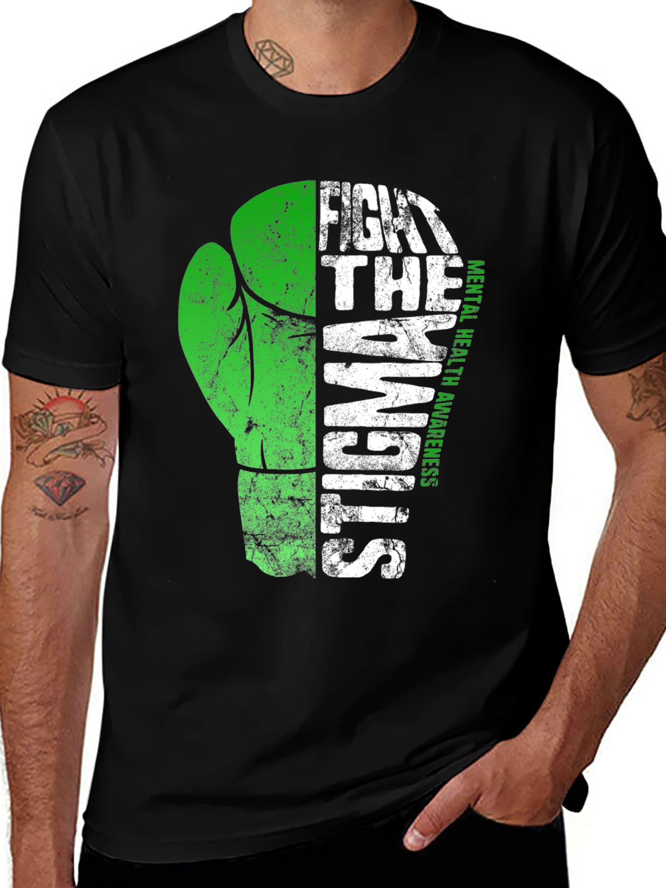 Variant 30 of Fight Stigma Mental Health Awareness T-Shirt