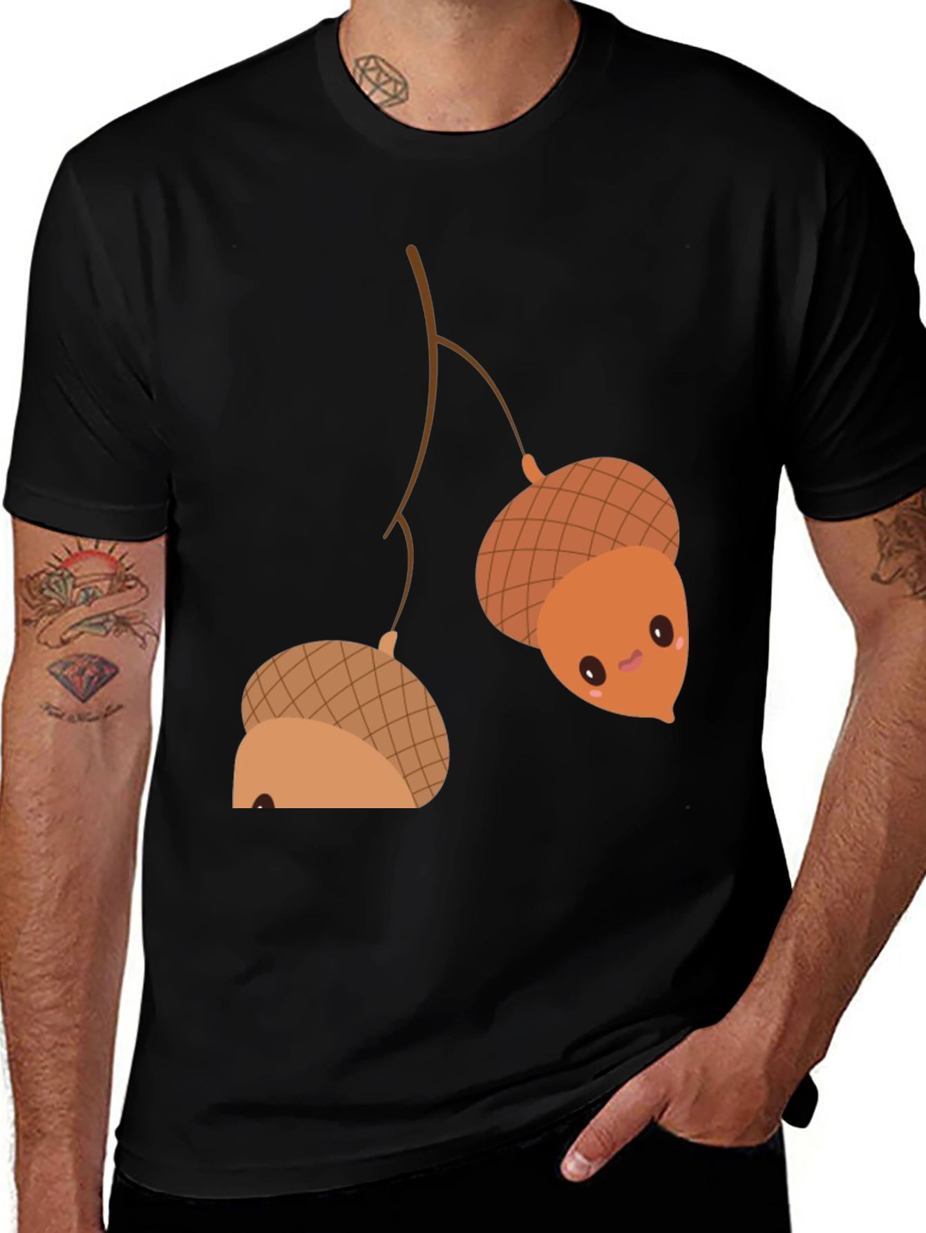 Variant 2 of Cute Acorn Branch Graphic Tee