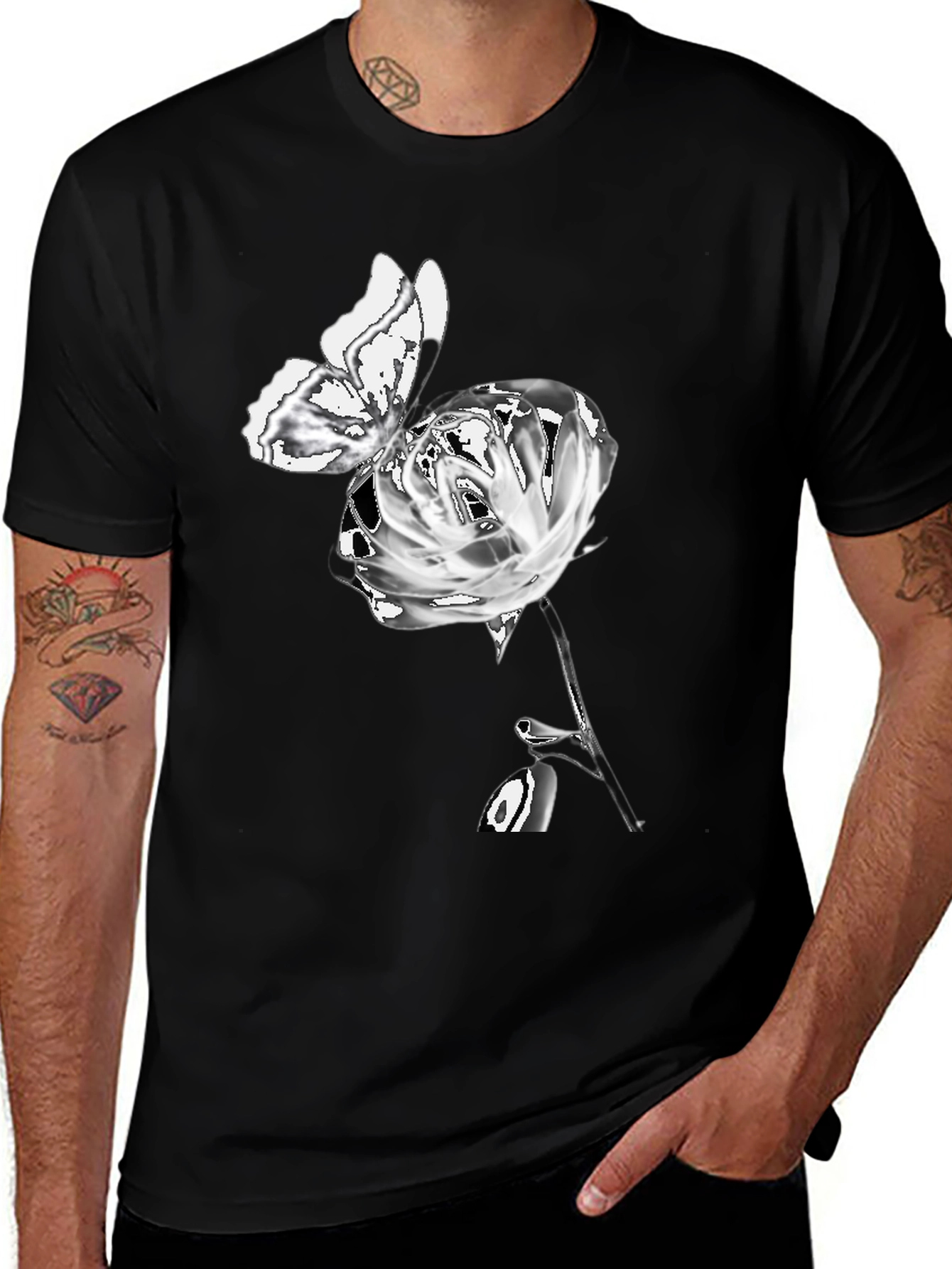 Variant 27 of Rose Butterfly Graphic T-Shirt