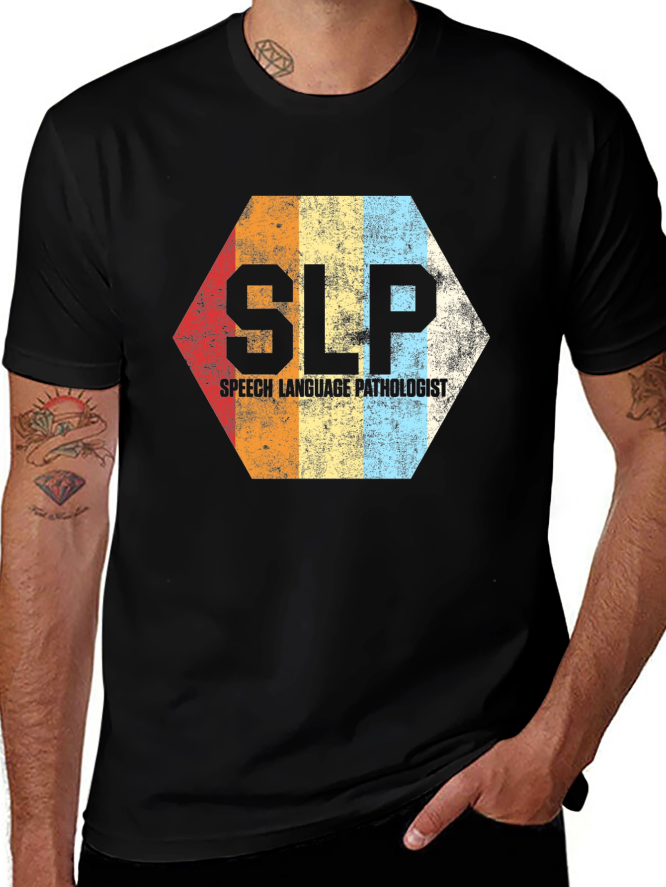 SLP Speech Language Pathologist Retro T-Shirt
