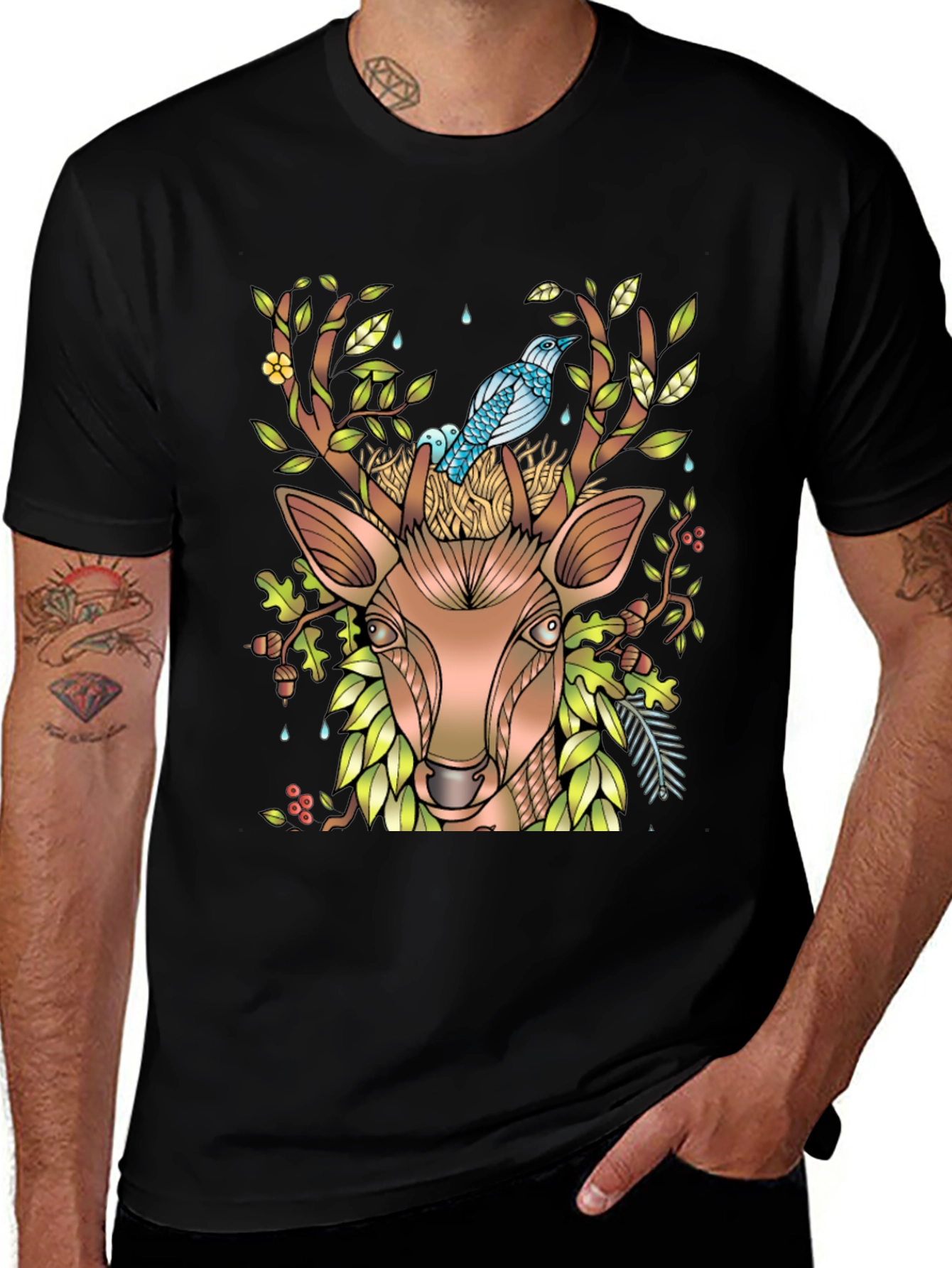 Variant 8 of Nature Deer Graphic Tee
