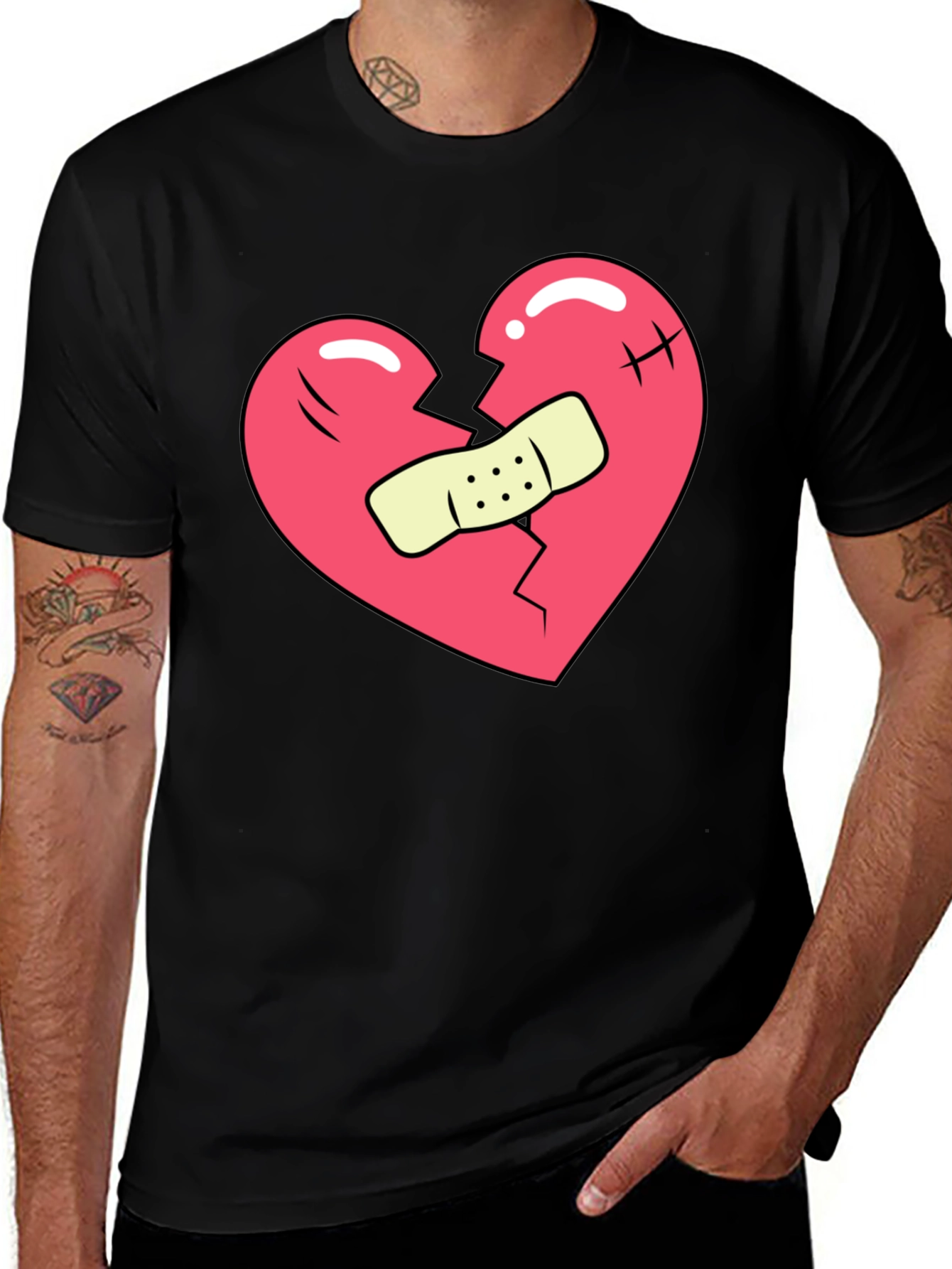 Variant 9 of Broken Heart Bandage T-Shirt - Express Yourself