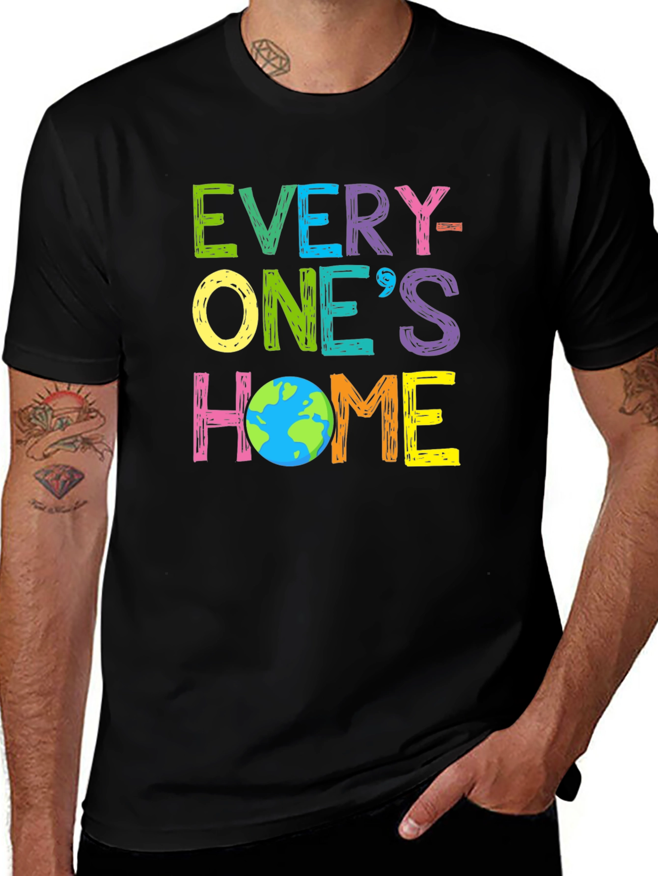 Variant 9 of Everyone's Home Earth Graphic Tee - Unisex