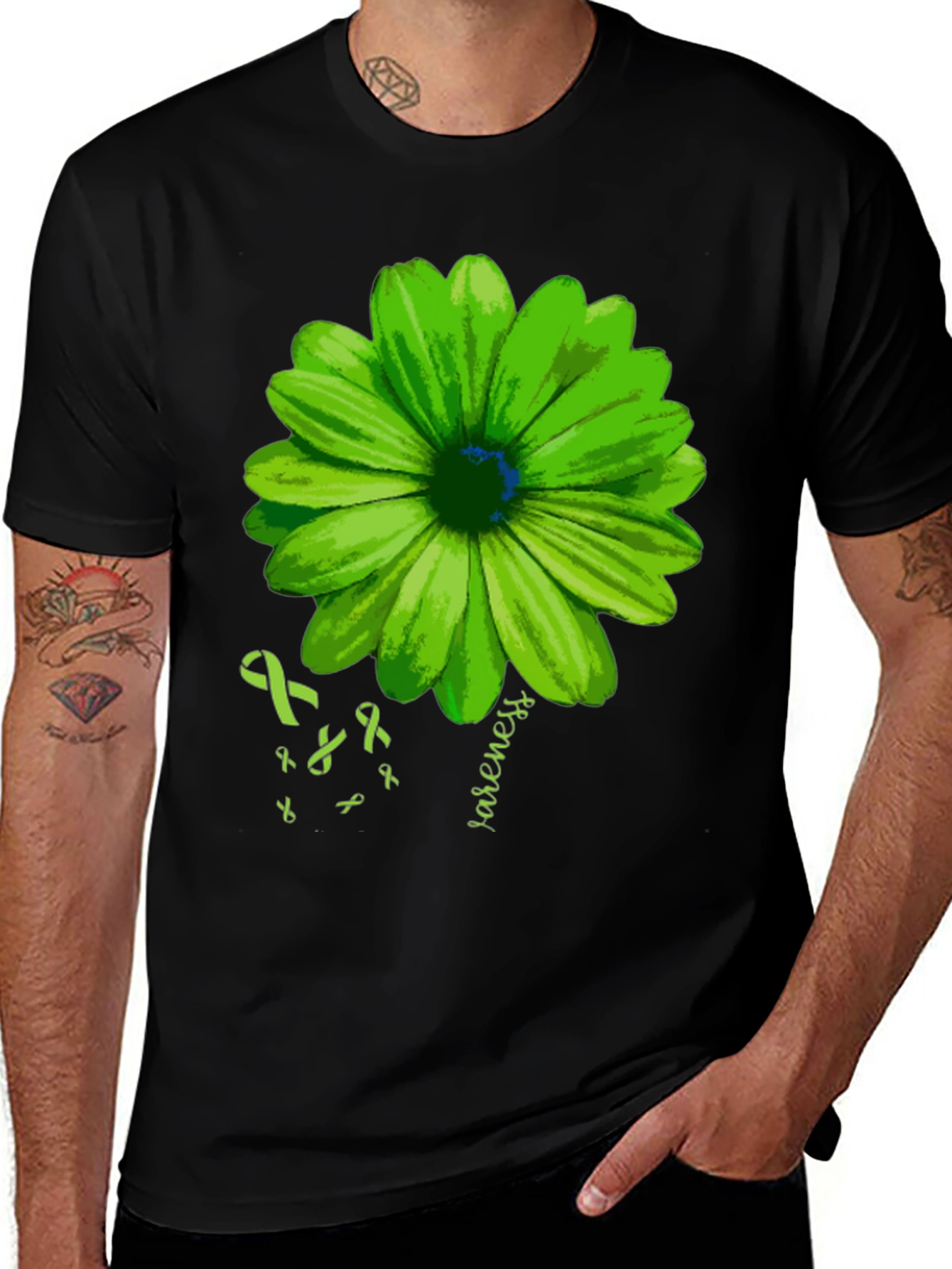 Variant 24 of Green Flower Mental Health Awareness T-Shirt