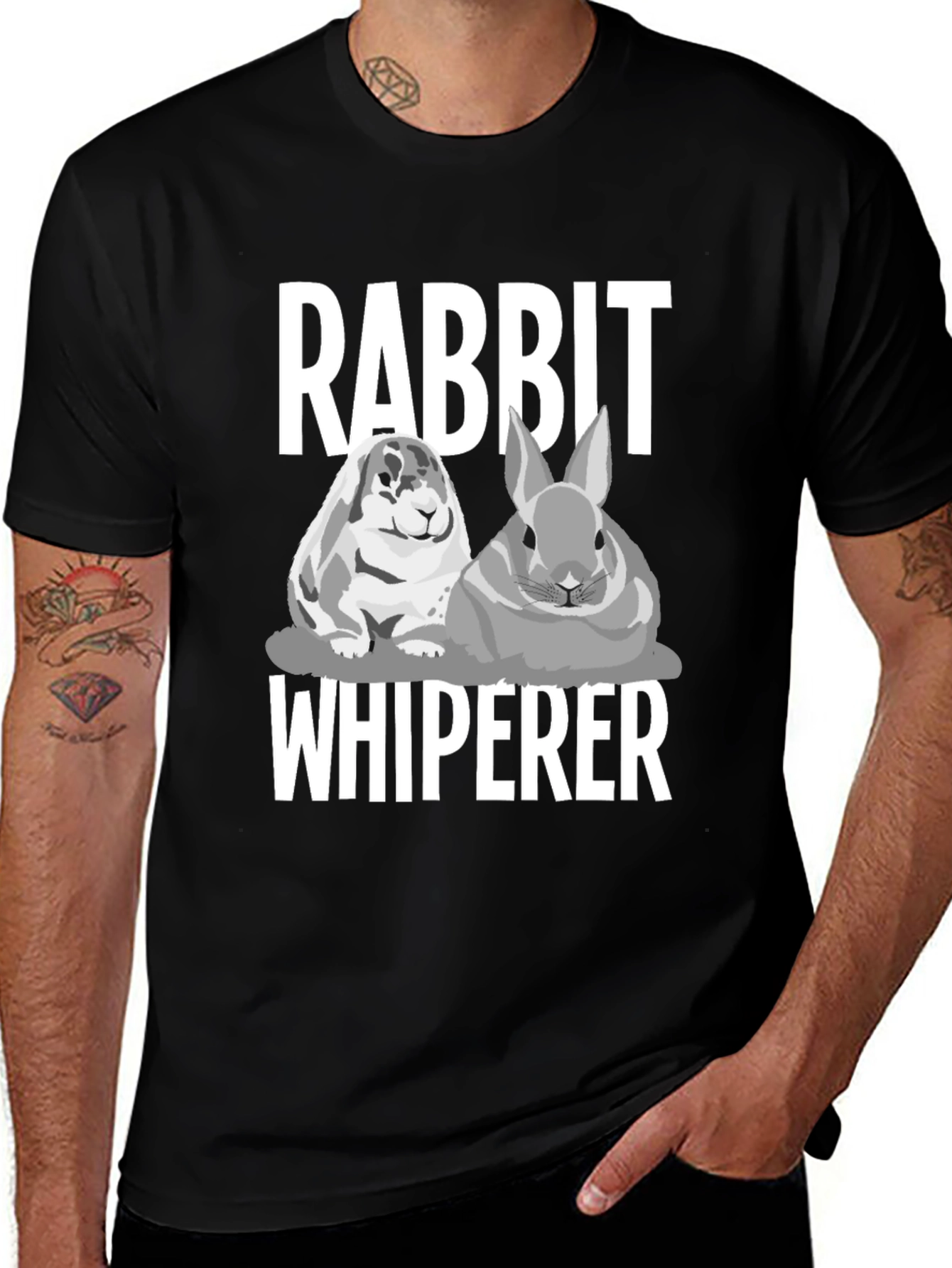 Variant 8 of Rabbit Whisperer T-Shirt - Cute Bunny Graphic Tee