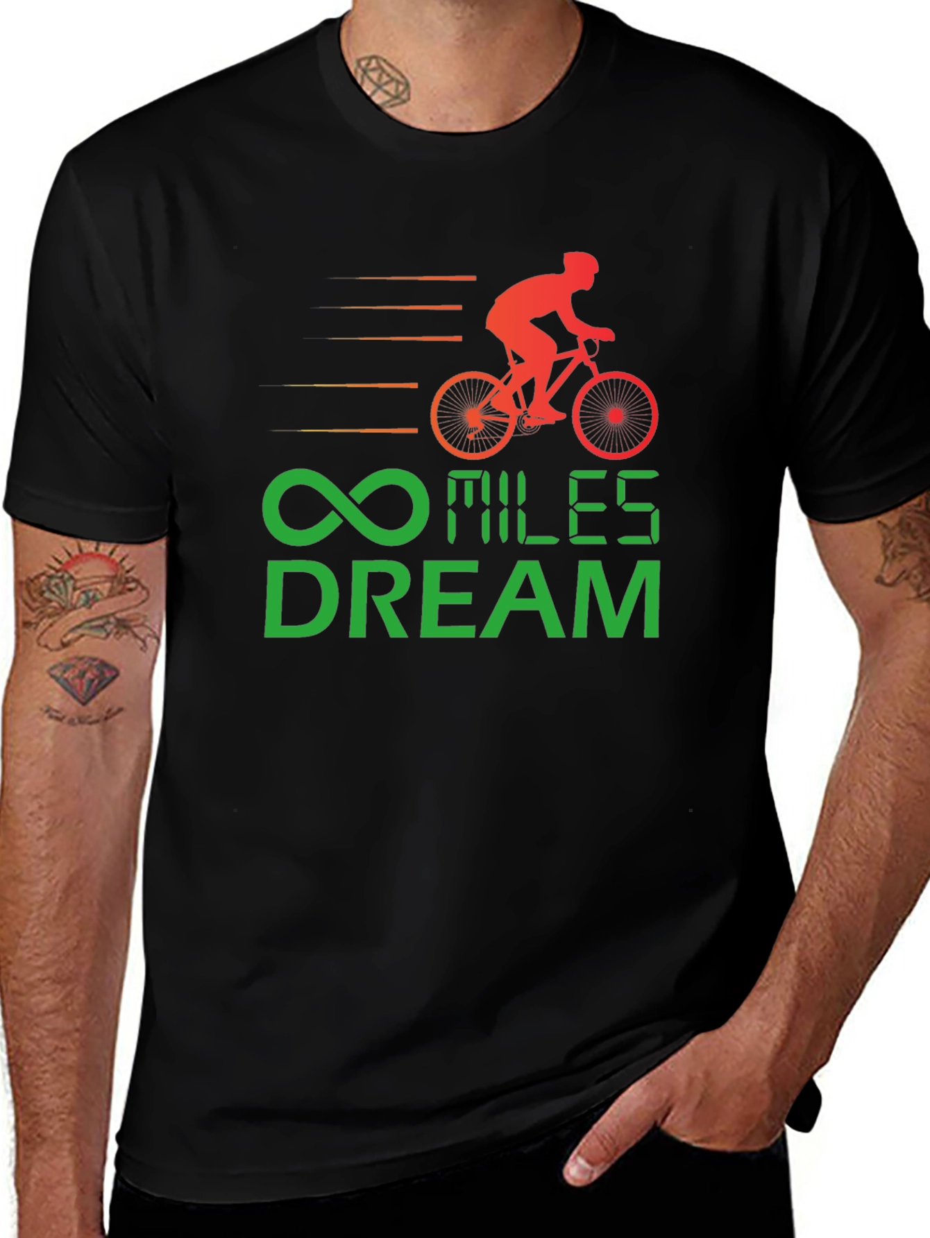 Variant 21 of Miles Dream Cycling T-Shirt - Black Cotton Tee
