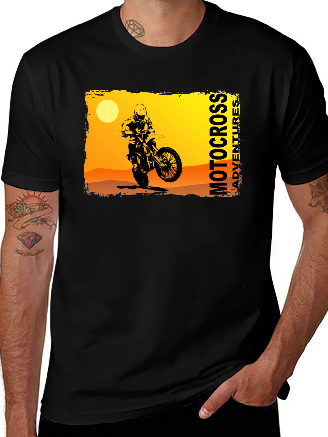 Variant 11 of Motocross Adventures T-Shirt - Rider Jumping