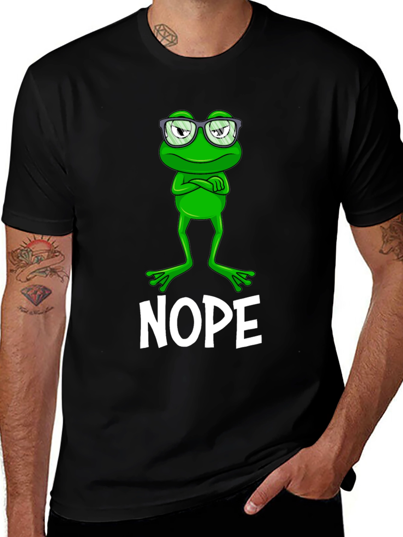 Variant 27 of Nope Frog Graphic Tee - Funny Sarcastic T-Shirt