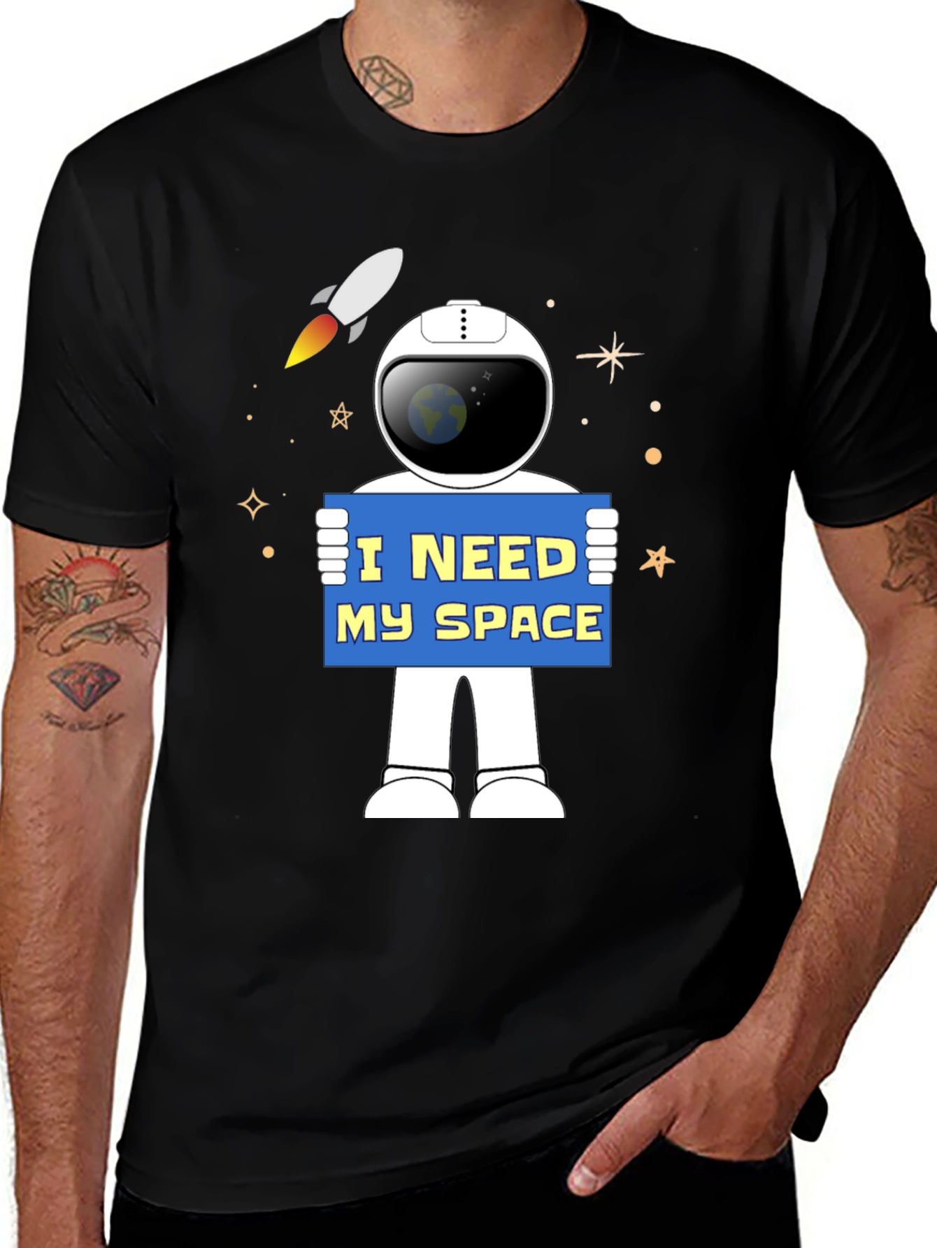 Variant 29 of I Need My Space Astronaut Graphic T-Shirt