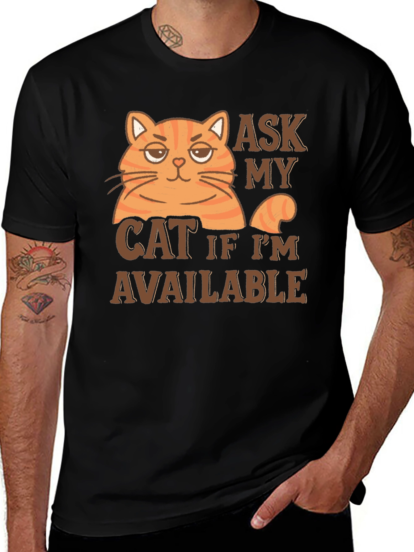 Variant 29 of Ask My Cat If I'm Available T-Shirt