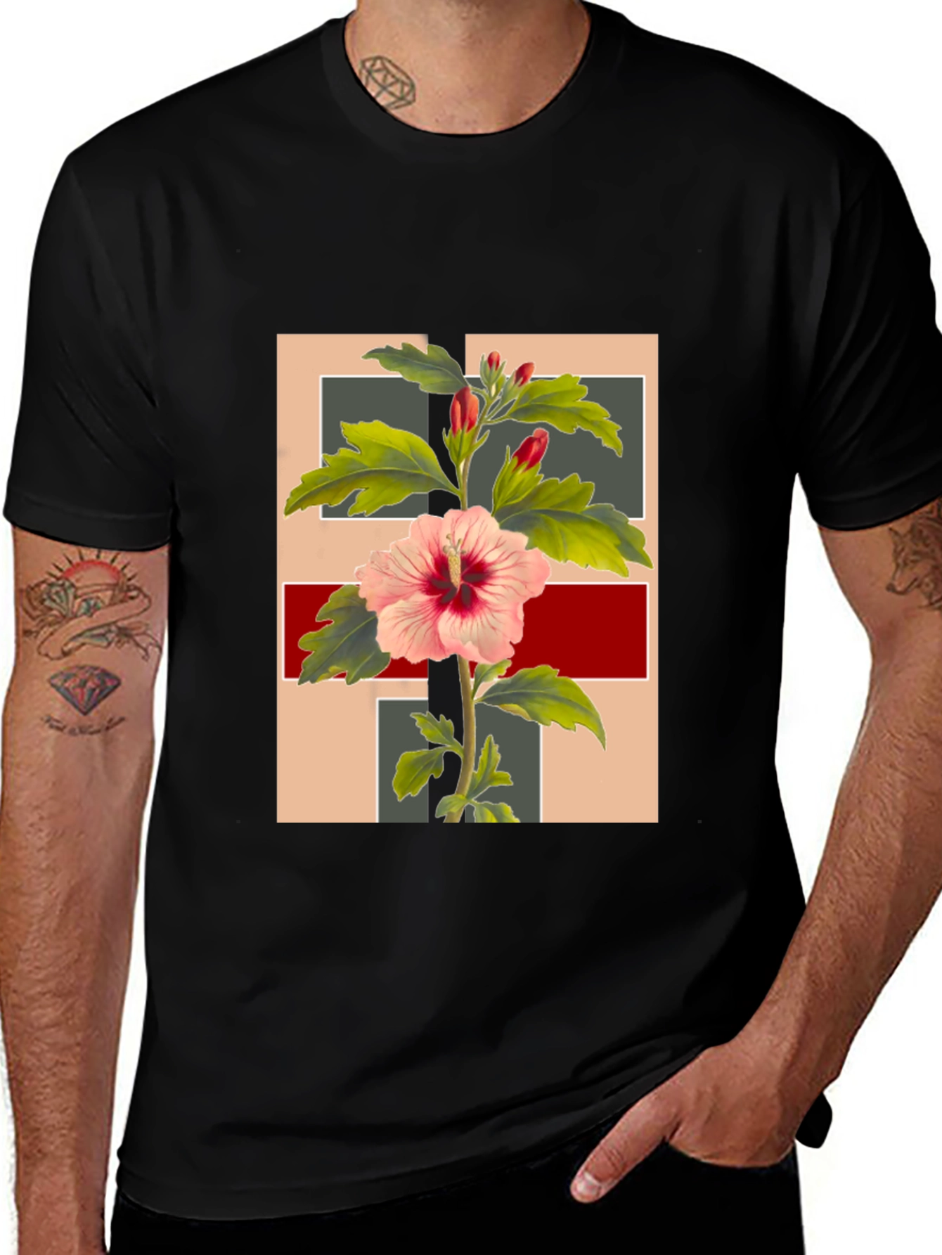 Variant 20 of Floral Graphic Tee - Stylish Botanical Print