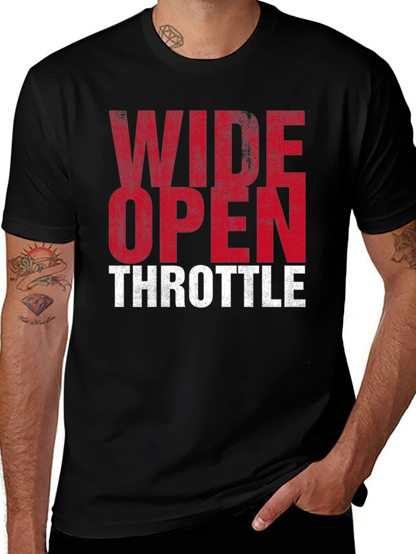 Variant 5 of Wide Open Throttle Graphic Tee - Black