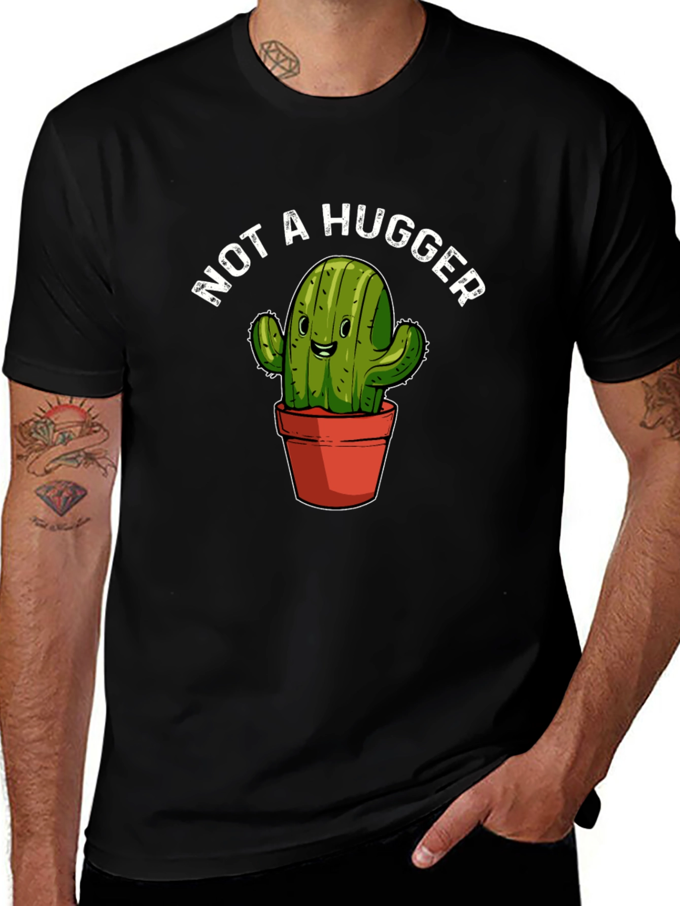 Variant 11 of Not A Hugger Cactus Graphic T-Shirt