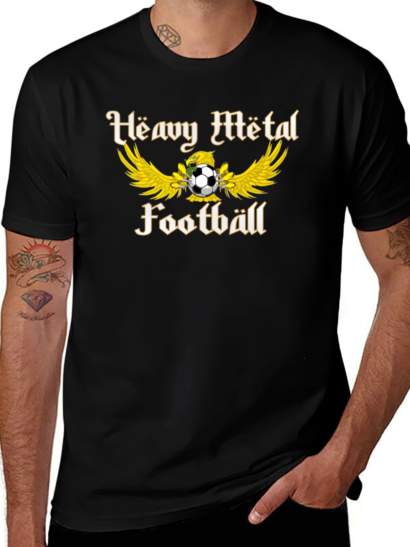 Variant 27 of Heavy Metal Football Graphic T-Shirt