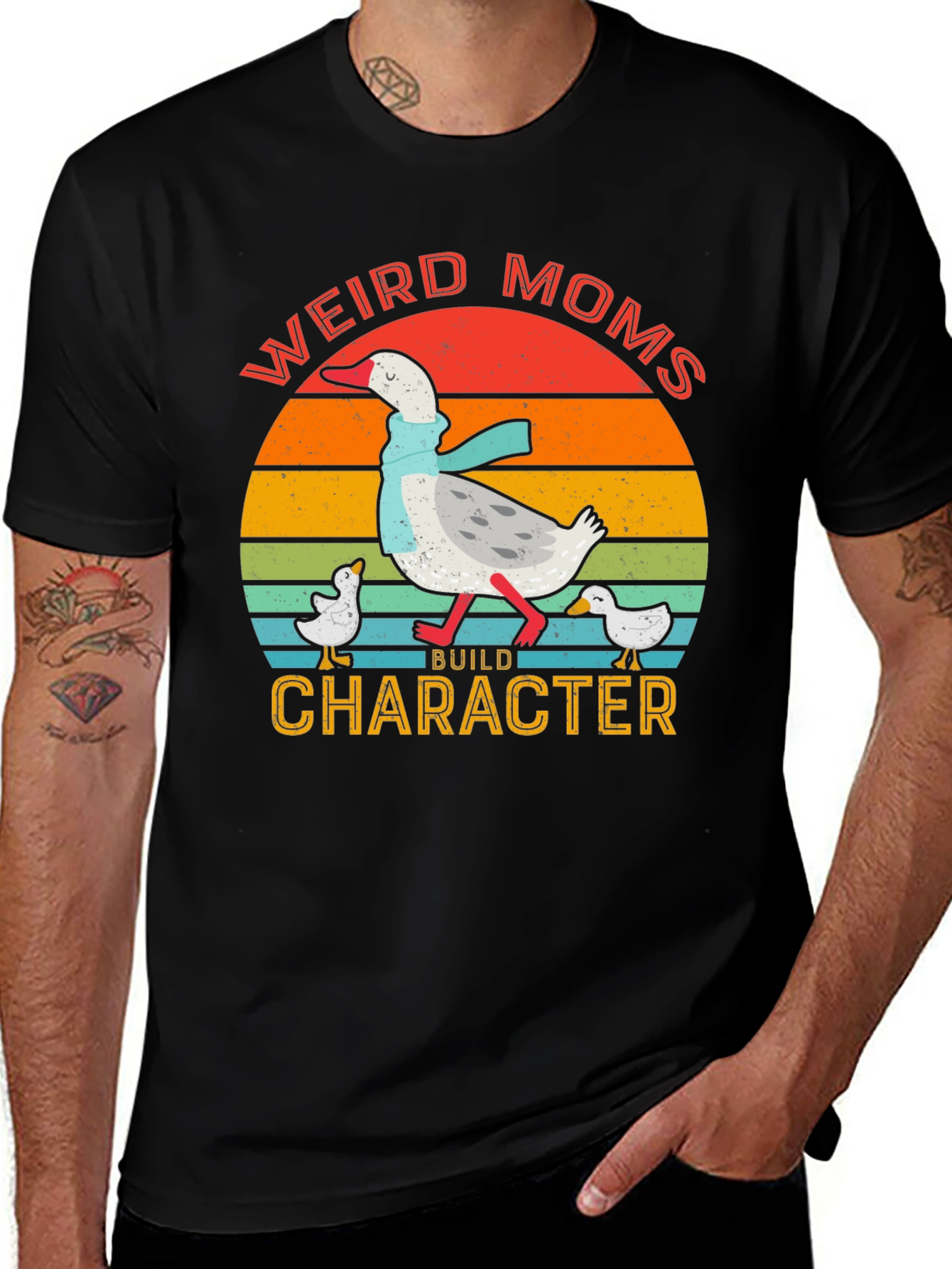 Variant 19 of Weird Moms Build Character Tee