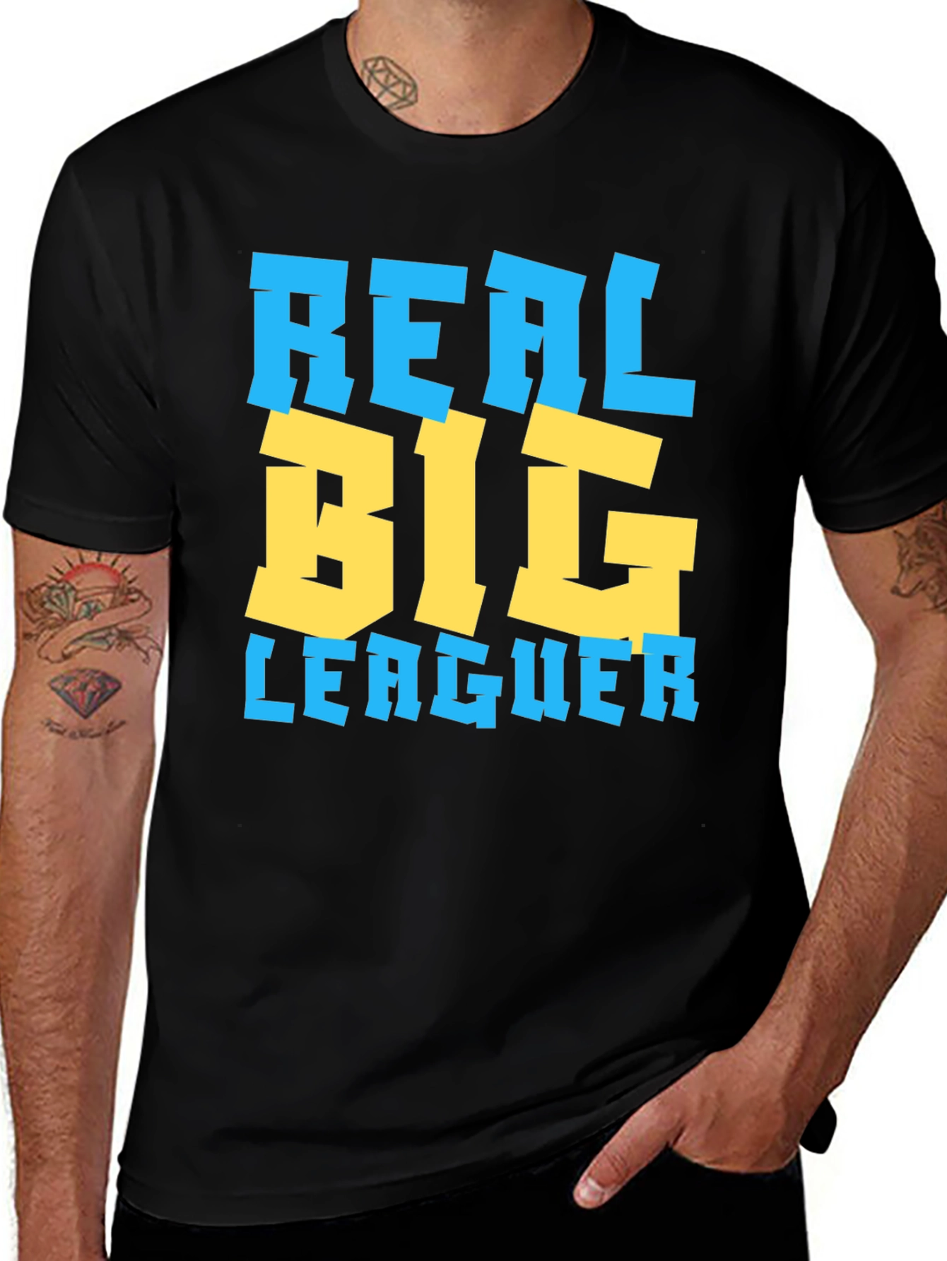 Variant 19 of Real Big Leaguer Black Graphic Tee