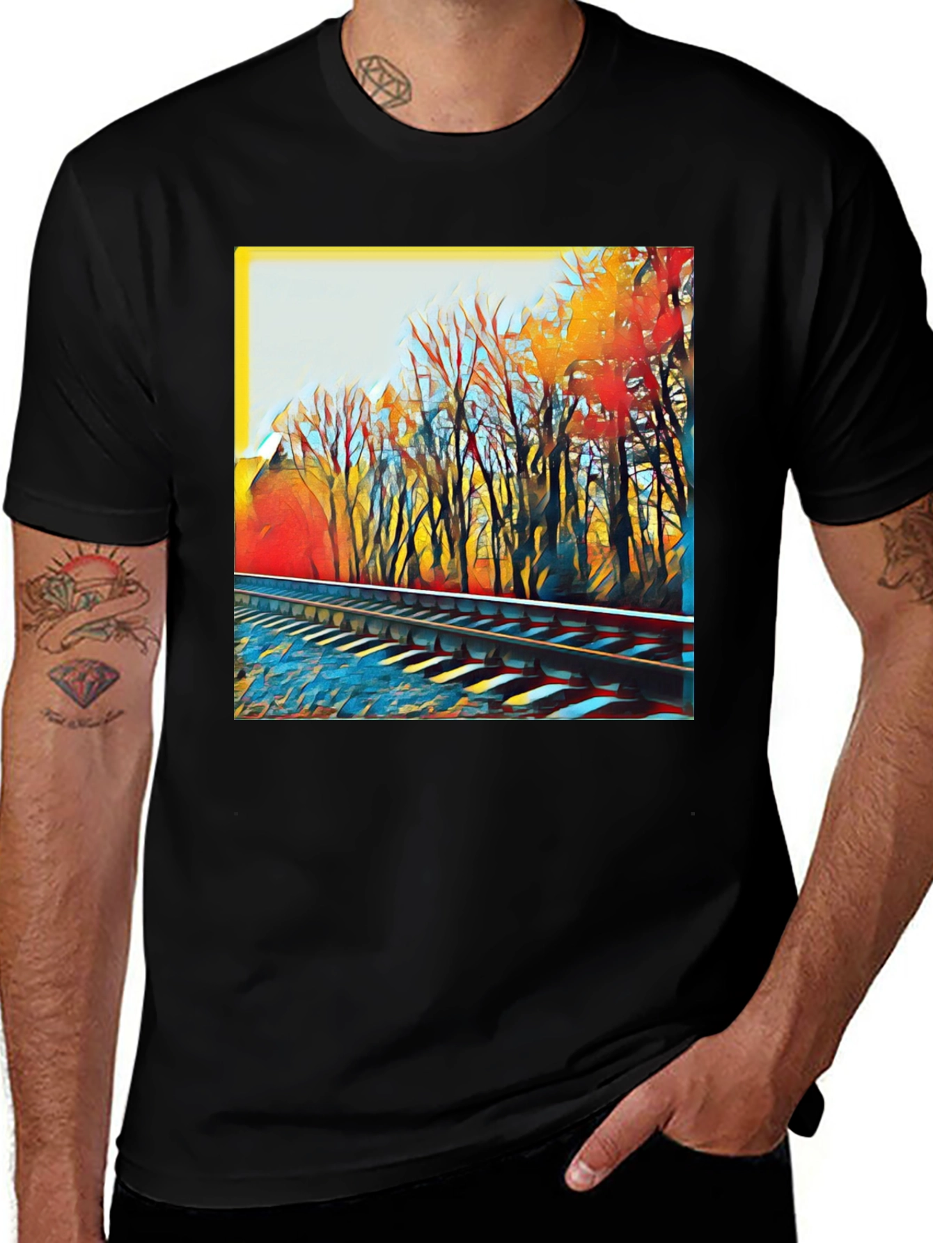 Variant 2 of Autumn Rails Graphic Tee